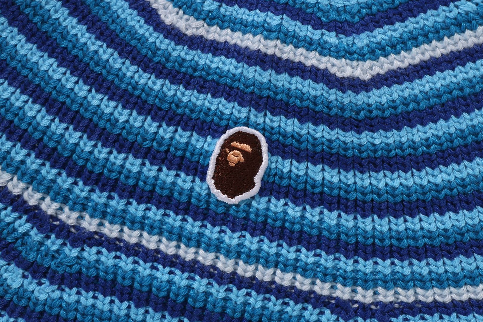 APE HEAD ONE POINT STRIPE KNIT HAT - Image 6
