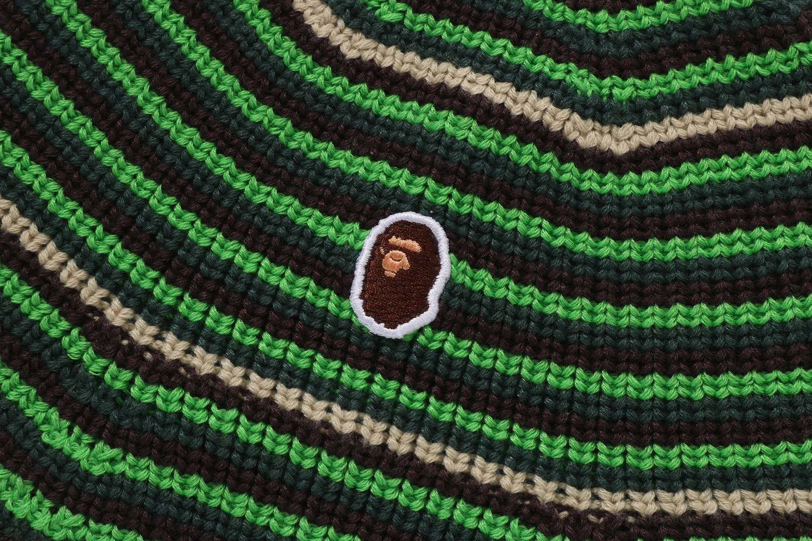APE HEAD ONE POINT STRIPE KNIT HAT - Image 9
