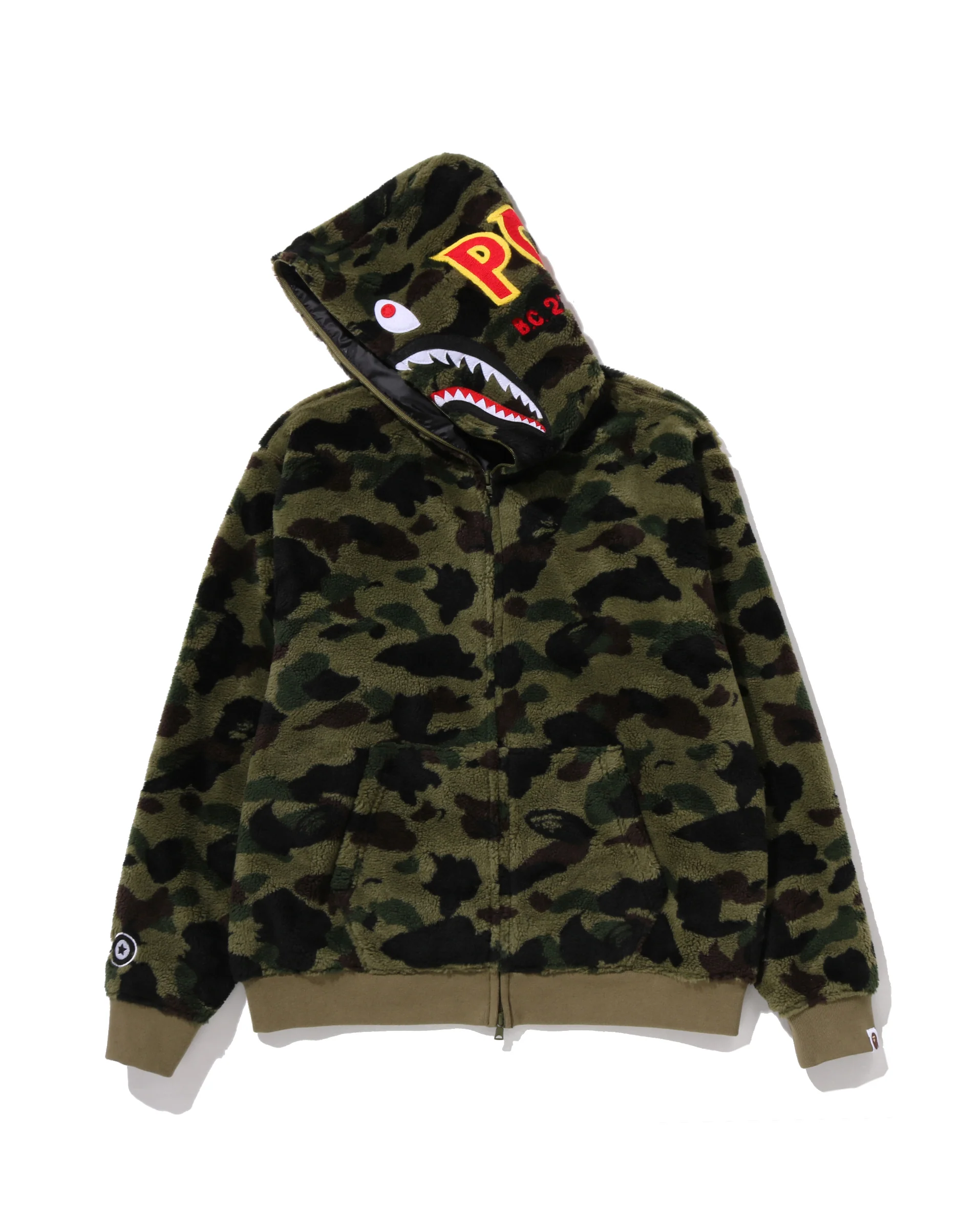 1ST CAMO 2ND SHARK BOA HOODIE JACKET - Image 2