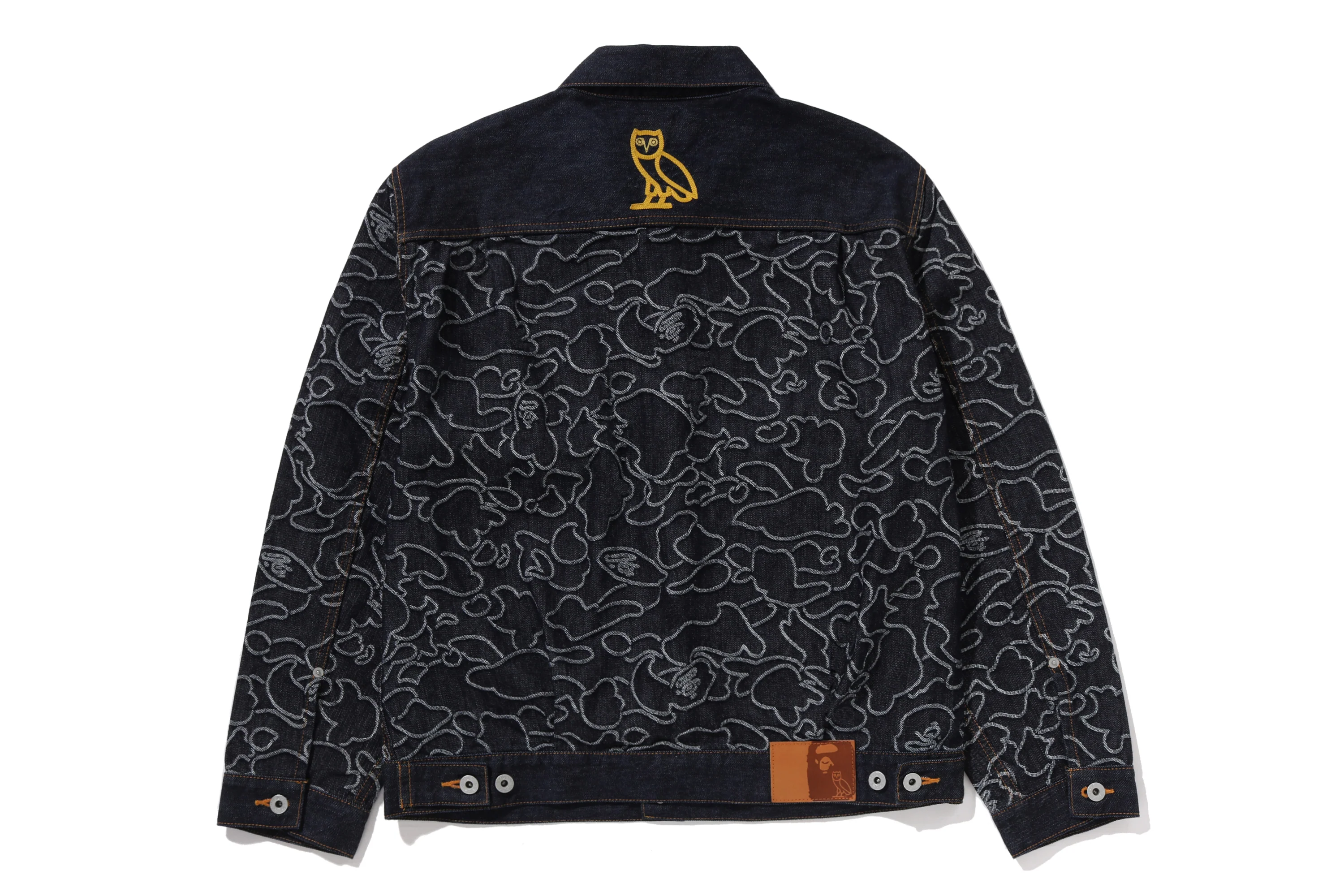 BAPE X OVO NEON 1ST CAMO JACQUARD DENIM JACKET - Image 2