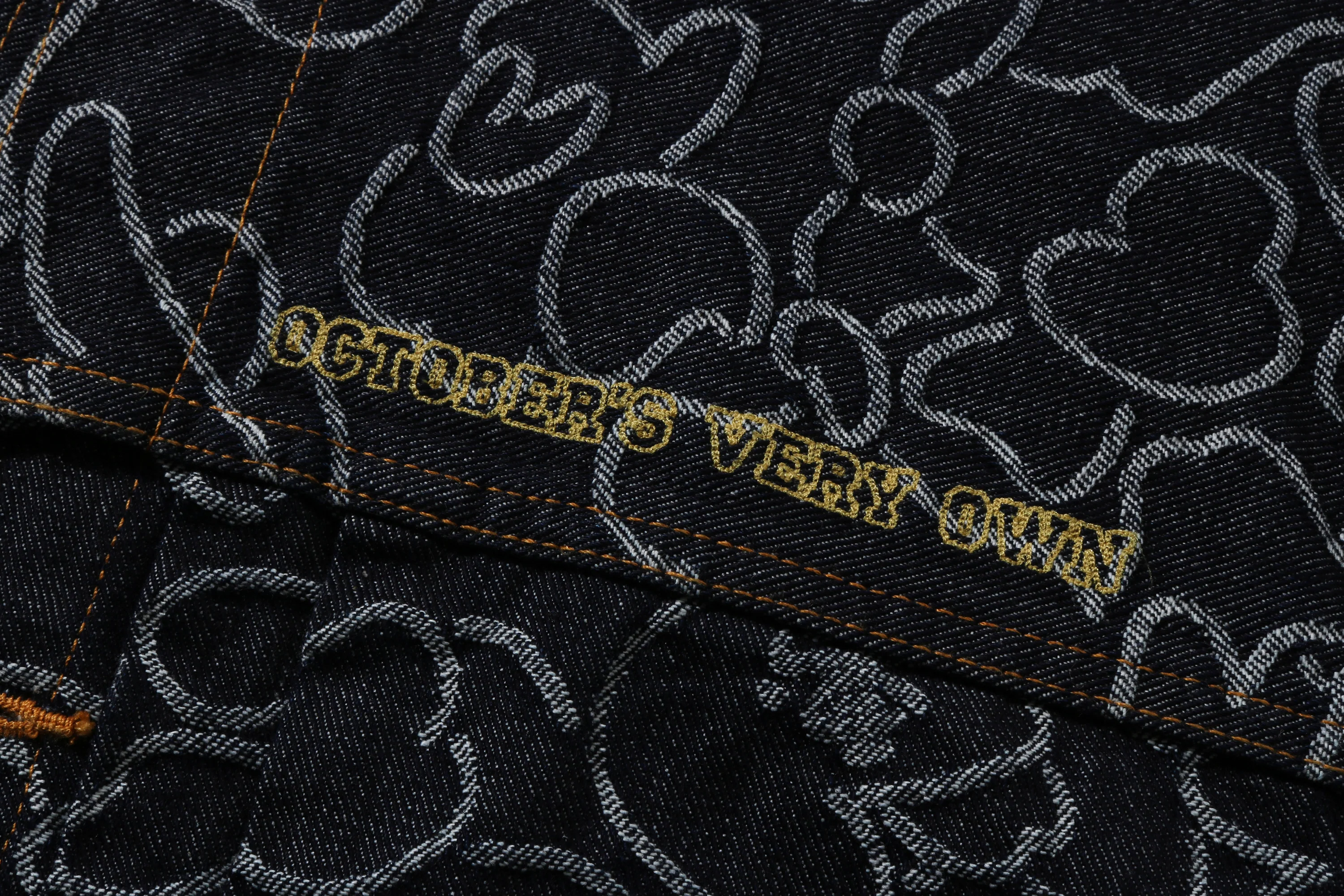 BAPE X OVO NEON 1ST CAMO JACQUARD DENIM JACKET - Image 3