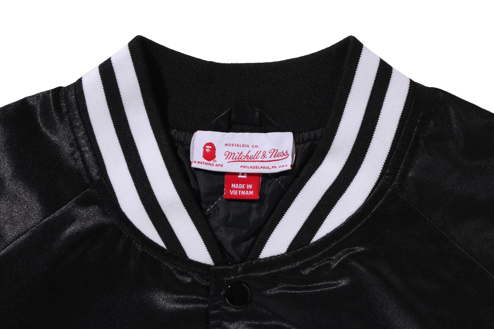BAPE X M&N NBA - NEW JERSEY NETS SATIN JACKET - Image 10
