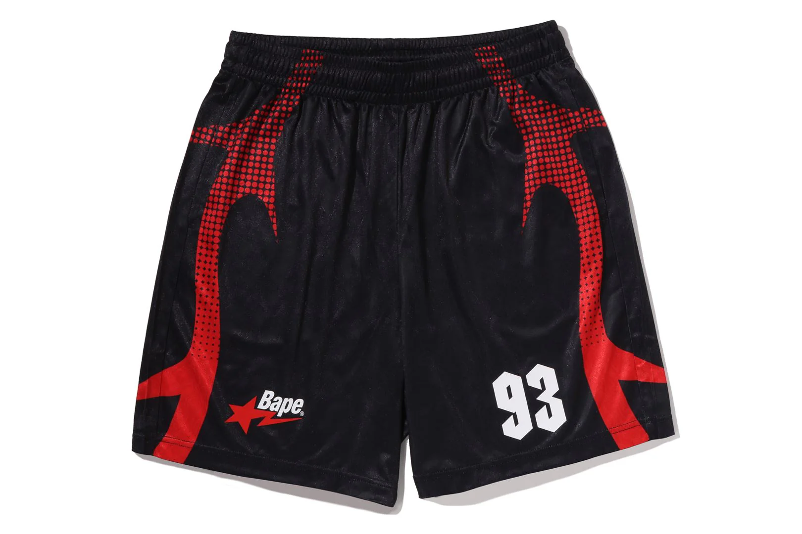 APE FLAME MONOGRAM JACQUARD RELAXED FIT FOOTBALL SHORTS