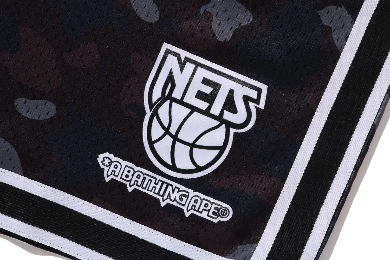 BAPE X M&N NBA - NEW JERSEY NETS SWINGMAN SHORTS - Image 4