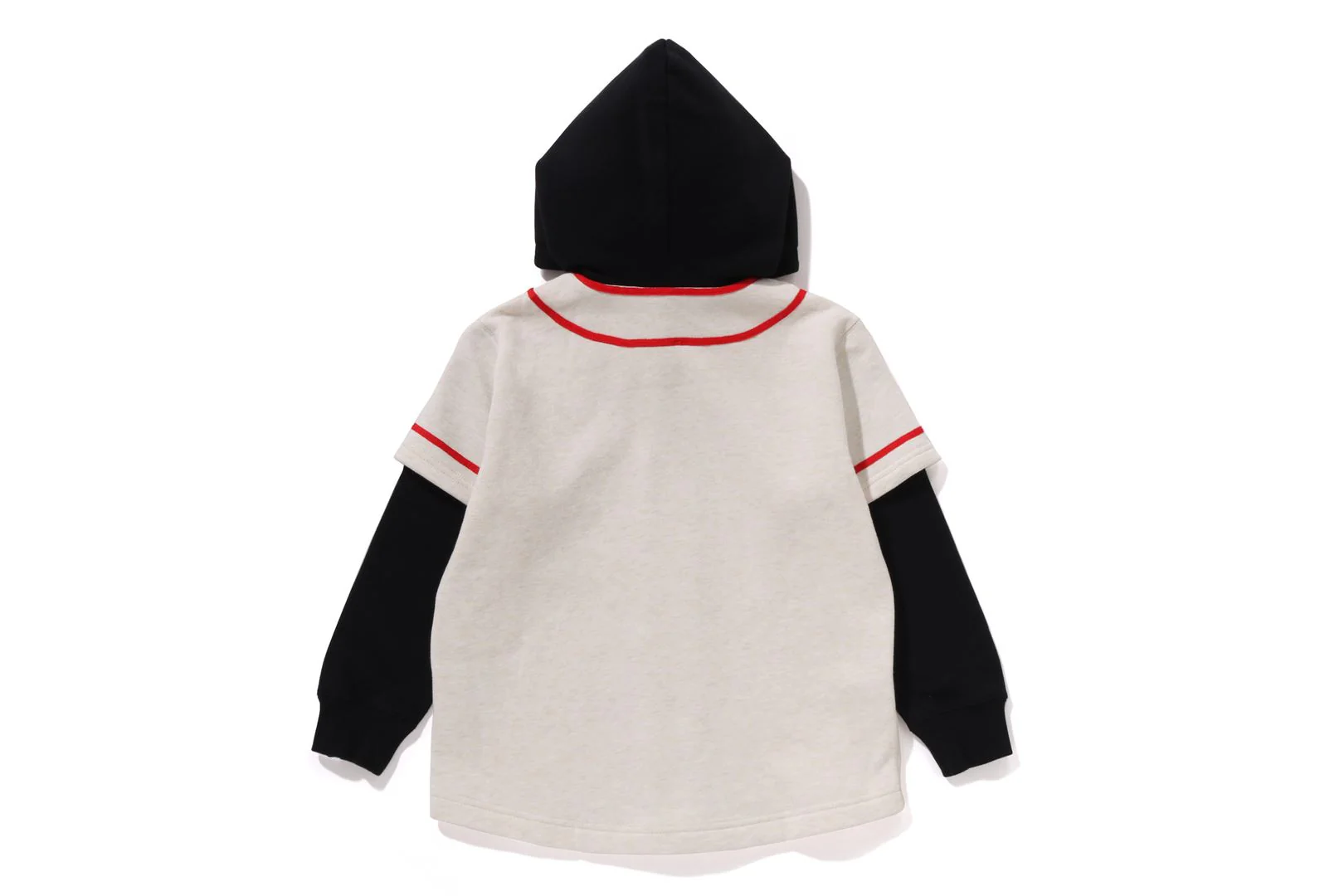 BAPE LOGO LAYERED BASEBALL SWEATSHIRT KIDS - Image 6