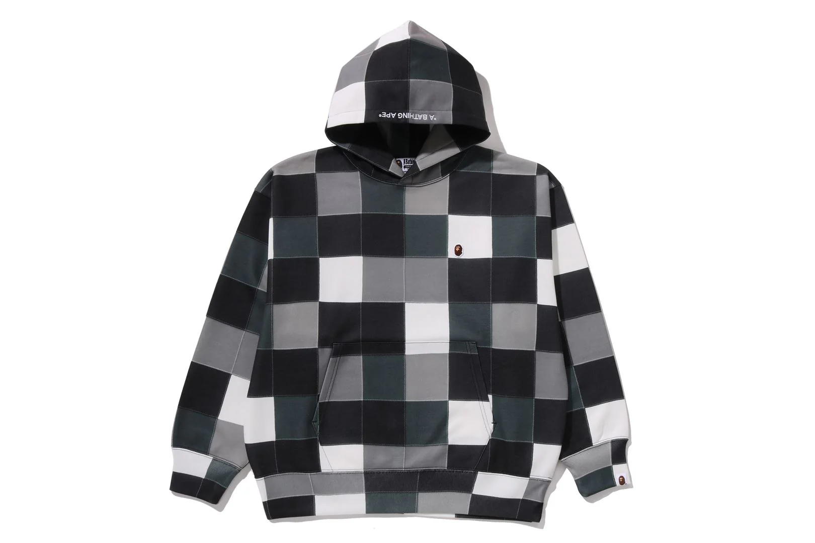 MULTI COLOR PATCHWORK PULLOVER HOODIE