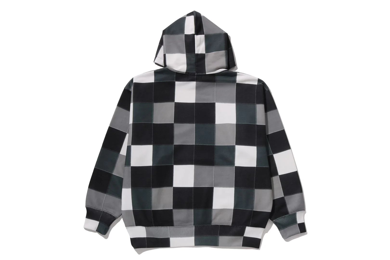 MULTI COLOR PATCHWORK PULLOVER HOODIE - Image 2