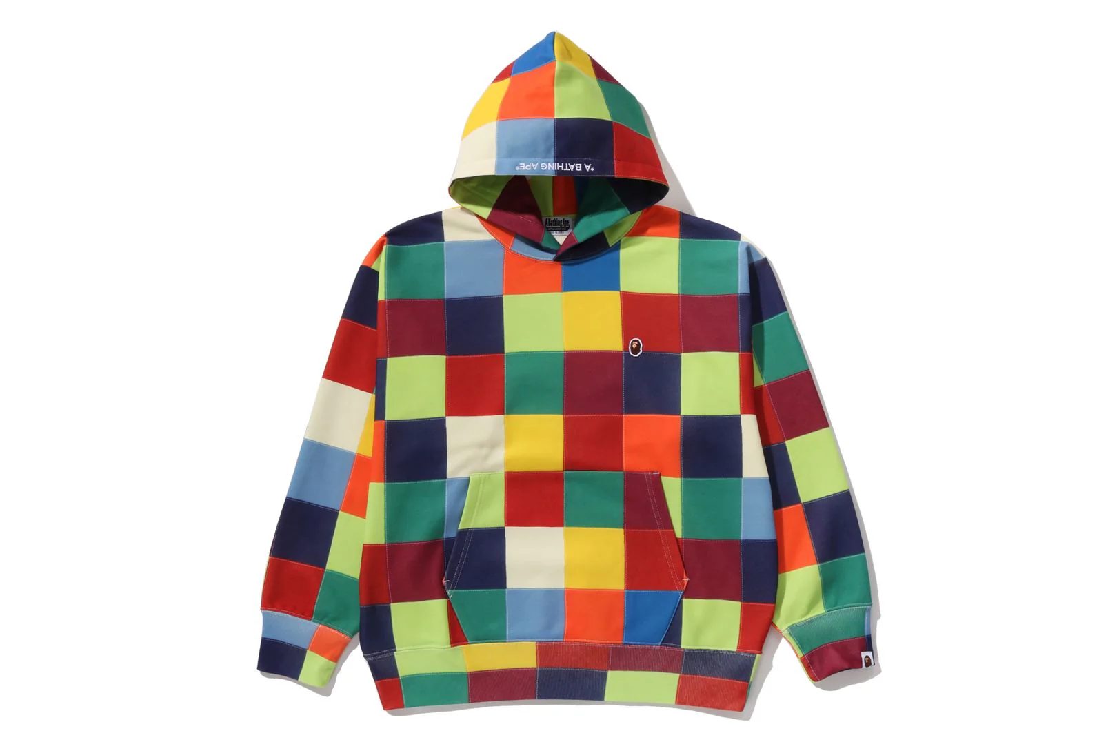 MULTI COLOR PATCHWORK PULLOVER HOODIE - Image 5