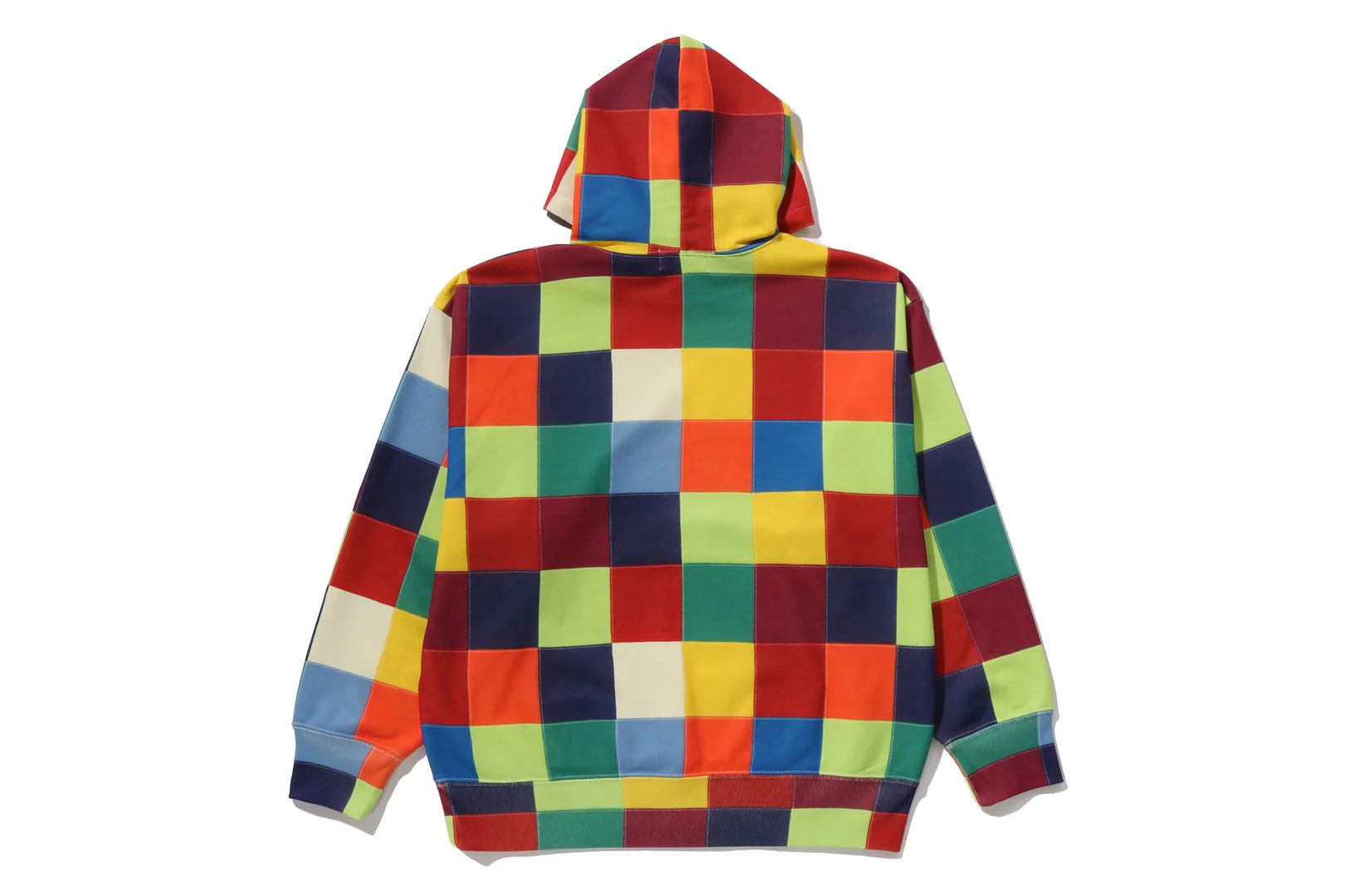 MULTI COLOR PATCHWORK PULLOVER HOODIE - Image 6