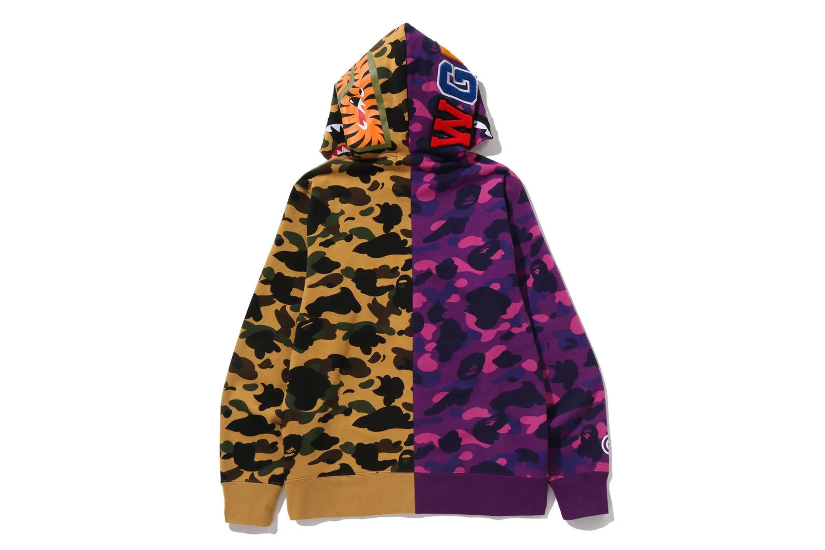 SPLIT CAMO SHARK FULL ZIP HOODIE - Image 4