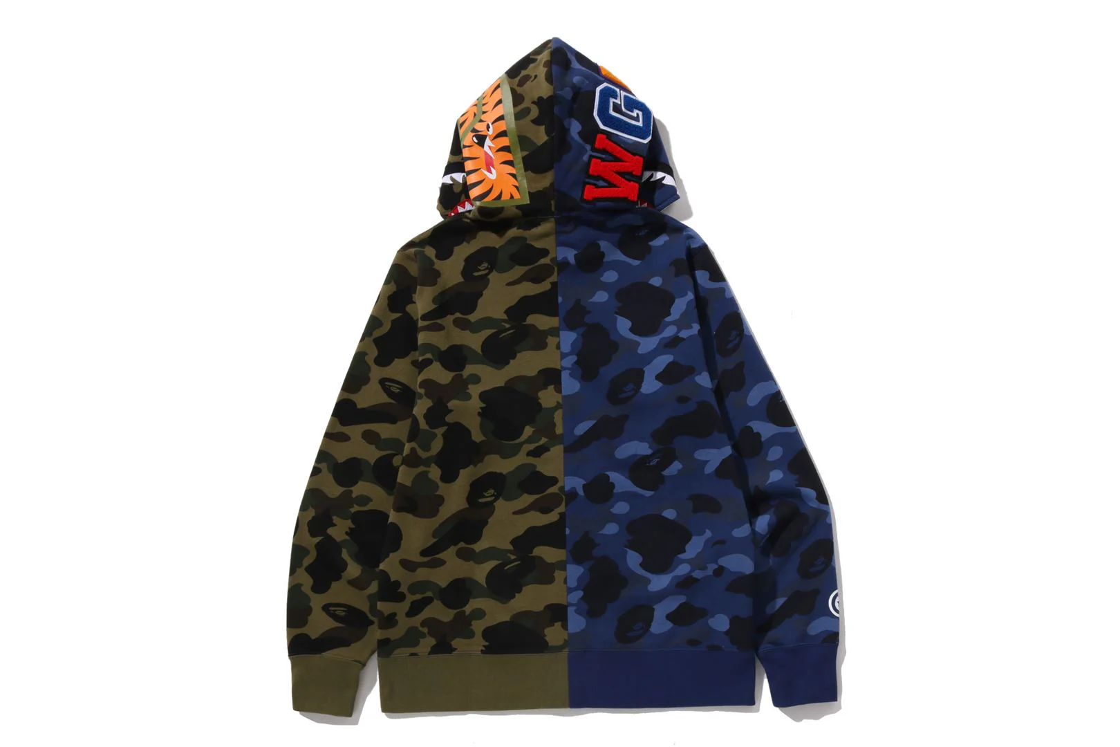 SPLIT CAMO SHARK FULL ZIP HOODIE - Image 8