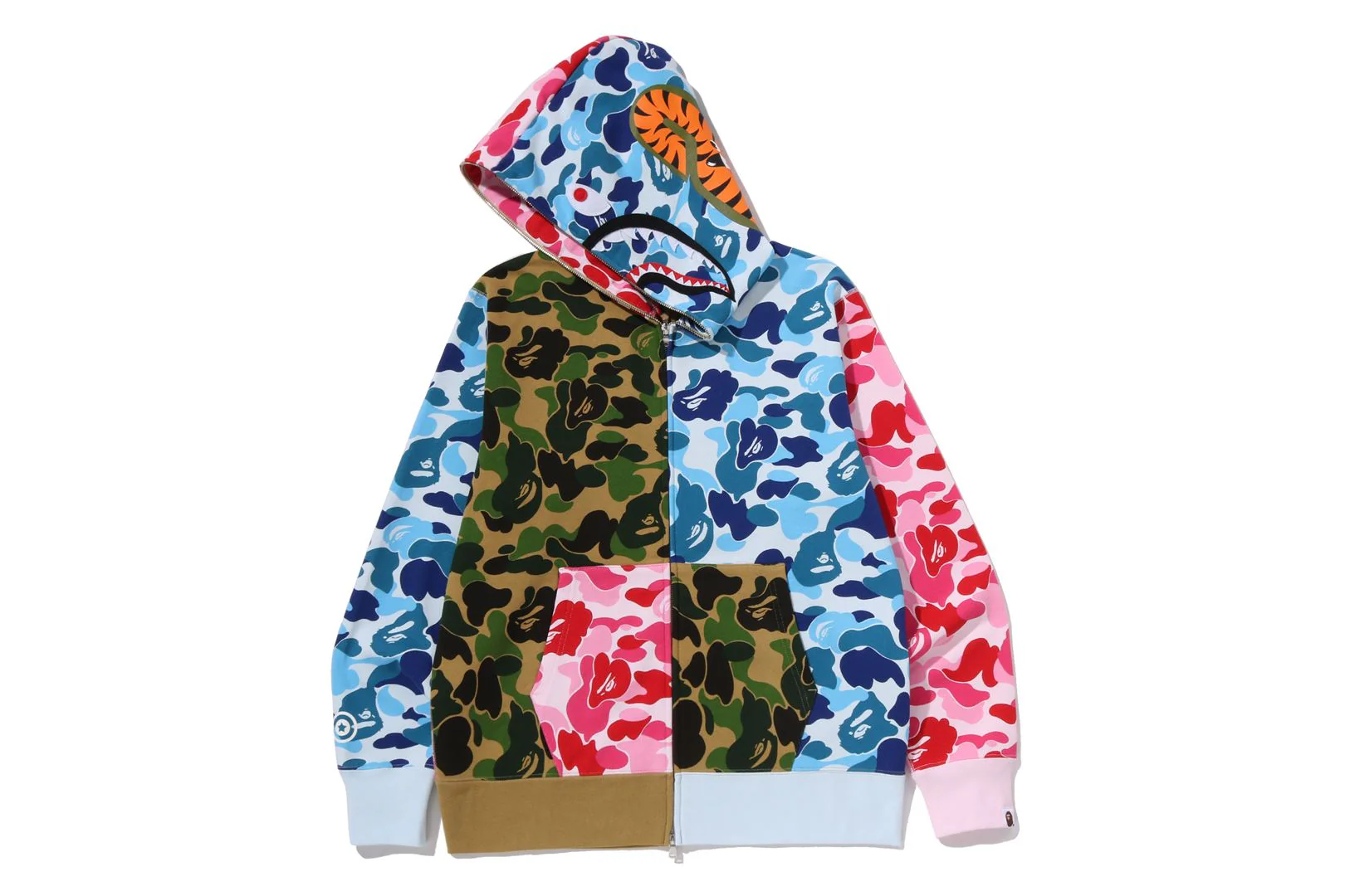 ABC CAMO CRAZY SHARK FULL ZIP HOODIE - Image 3
