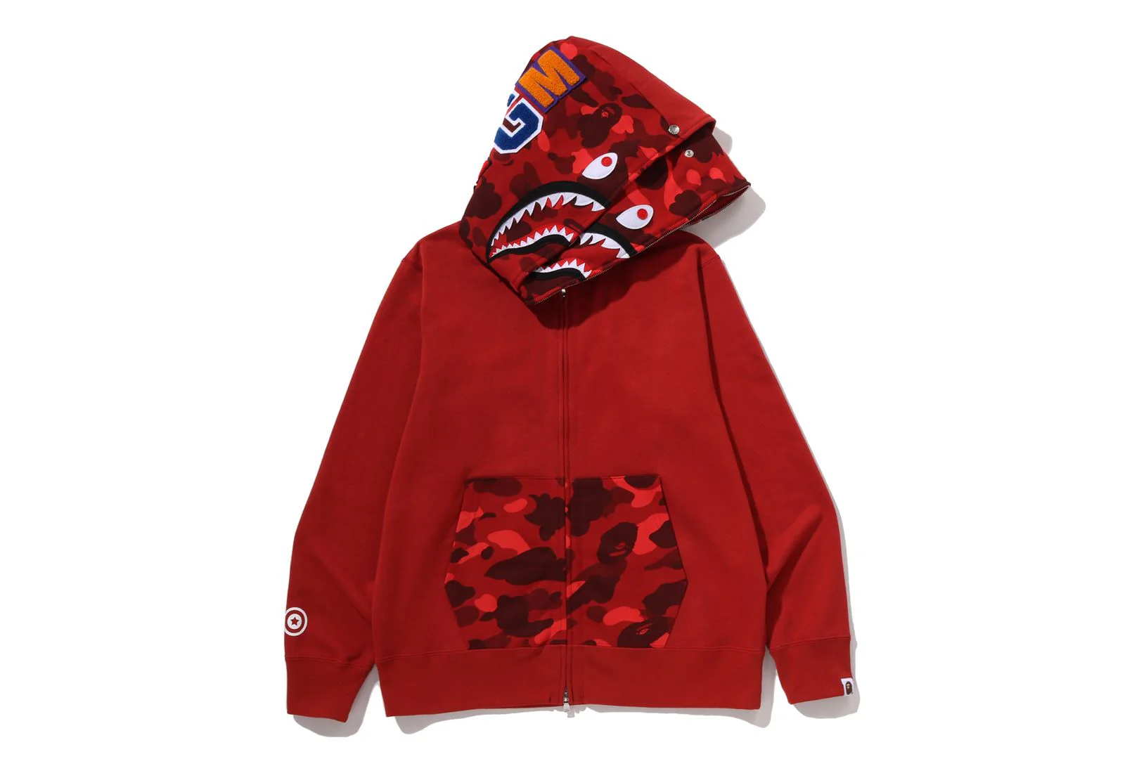 COLOR CAMO SHARK FULL ZIP DOUBLE HOODIE - Image 10
