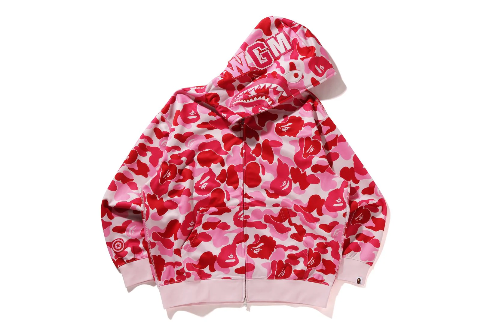 ABC CAMO POLYESTER RELAXED FIT SHARK FULL ZIP HOODIE - Image 3