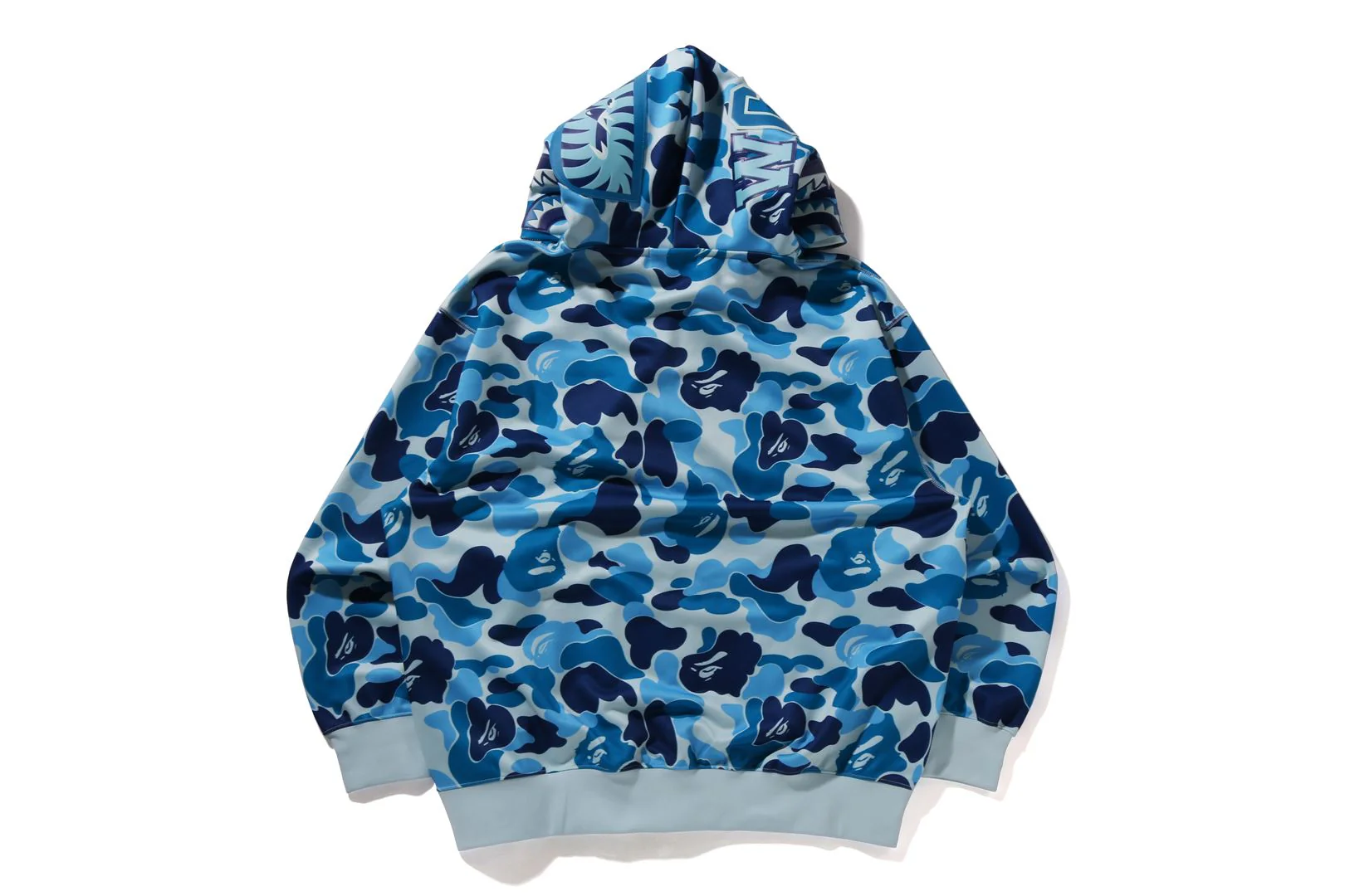 ABC CAMO POLYESTER RELAXED FIT SHARK FULL ZIP HOODIE - Image 5