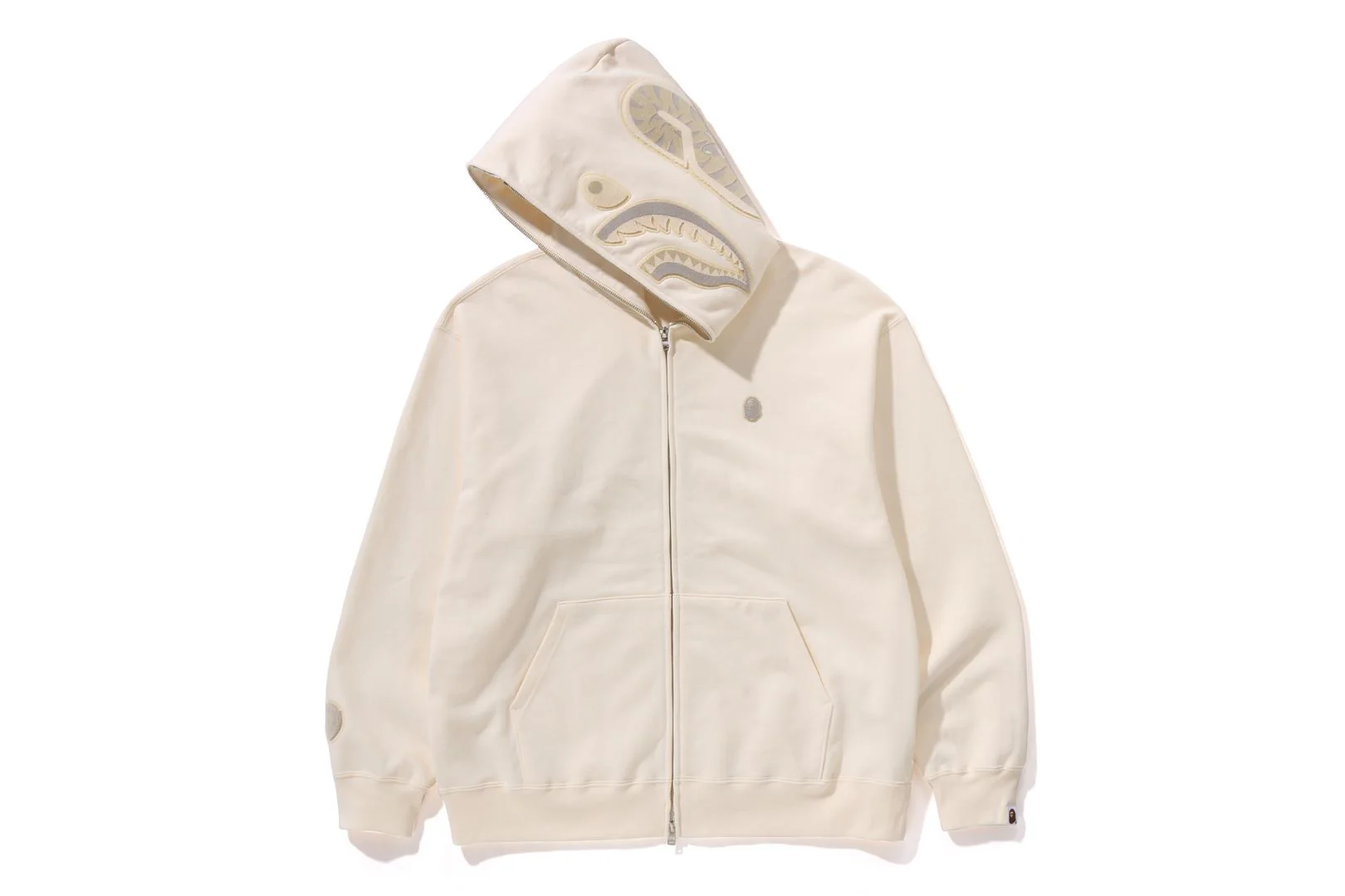 APE HEAD ONE POINT SHARK ZIP HOODIE MENS - Image 14