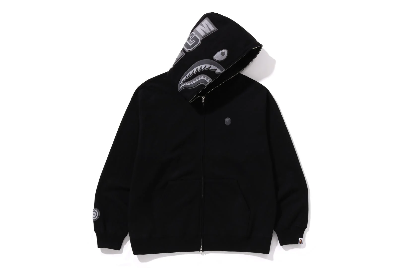 APE HEAD ONE POINT SHARK ZIP HOODIE MENS - Image 7