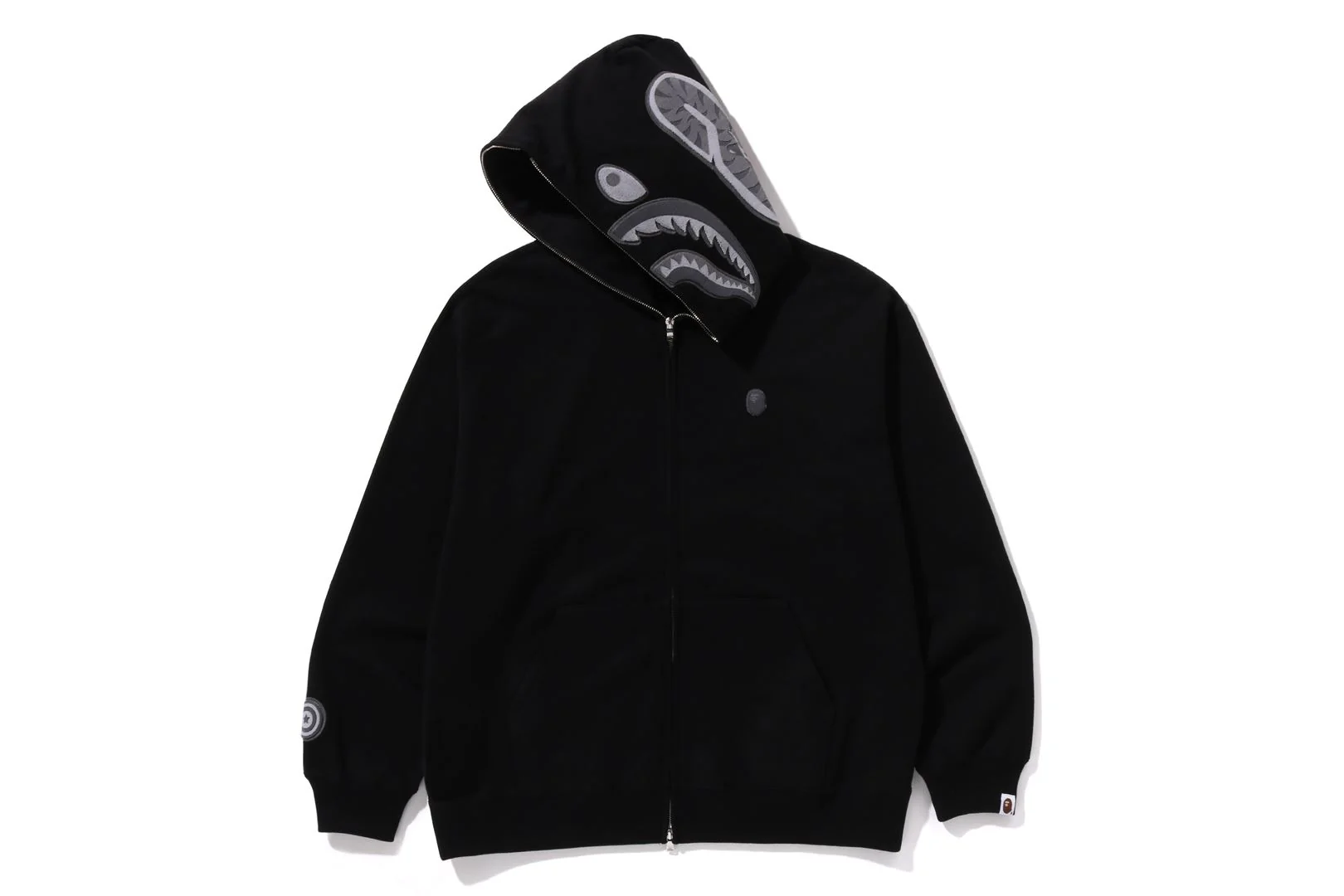 APE HEAD ONE POINT SHARK ZIP HOODIE MENS - Image 8