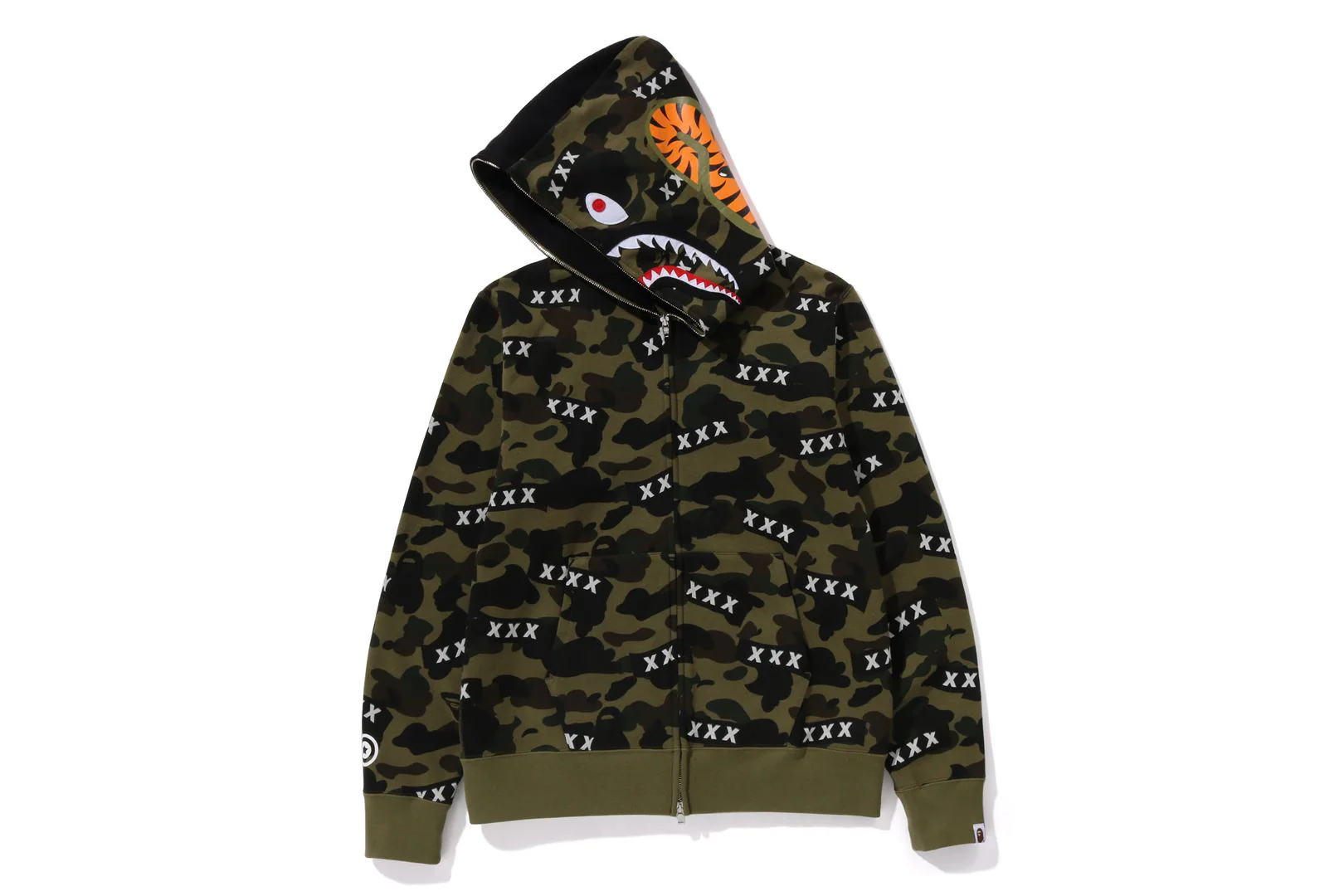 BAPE X GOD SELECTION XXX SHARK FULL ZIP HOODIE - Image 3