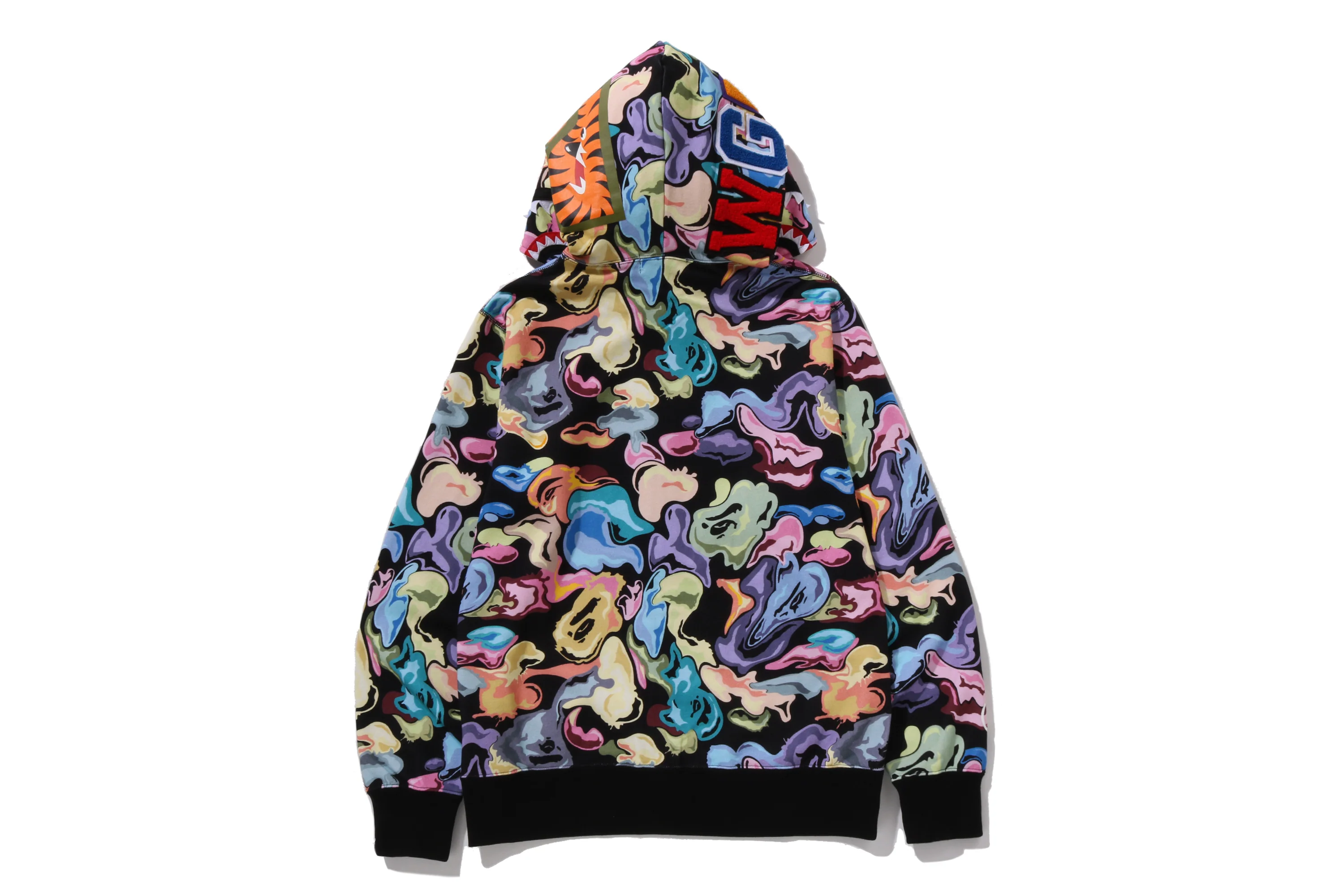 ART CAMO SHARK FULL ZIP HOODIE - Image 3