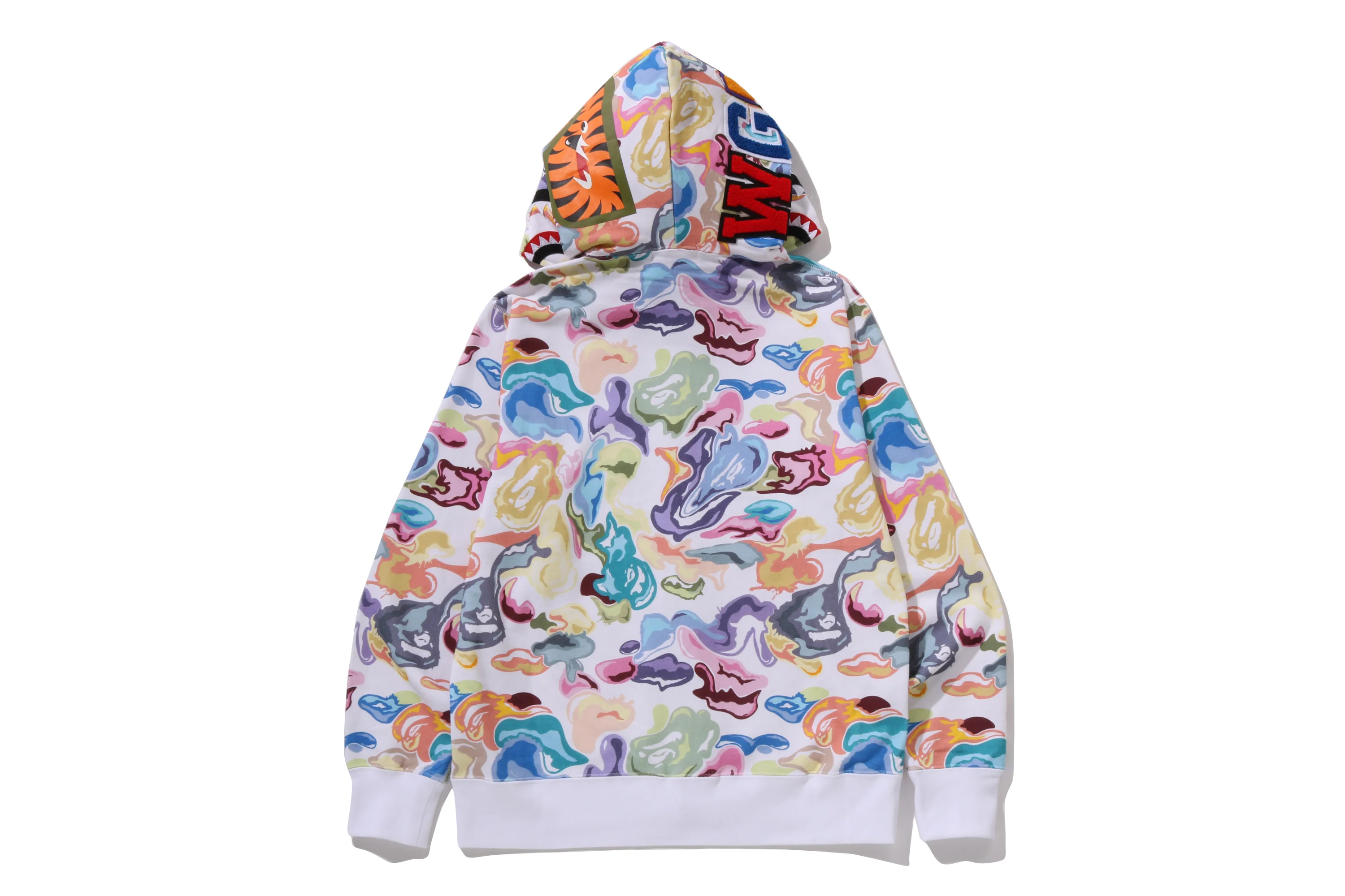 ART CAMO SHARK FULL ZIP HOODIE - Image 6