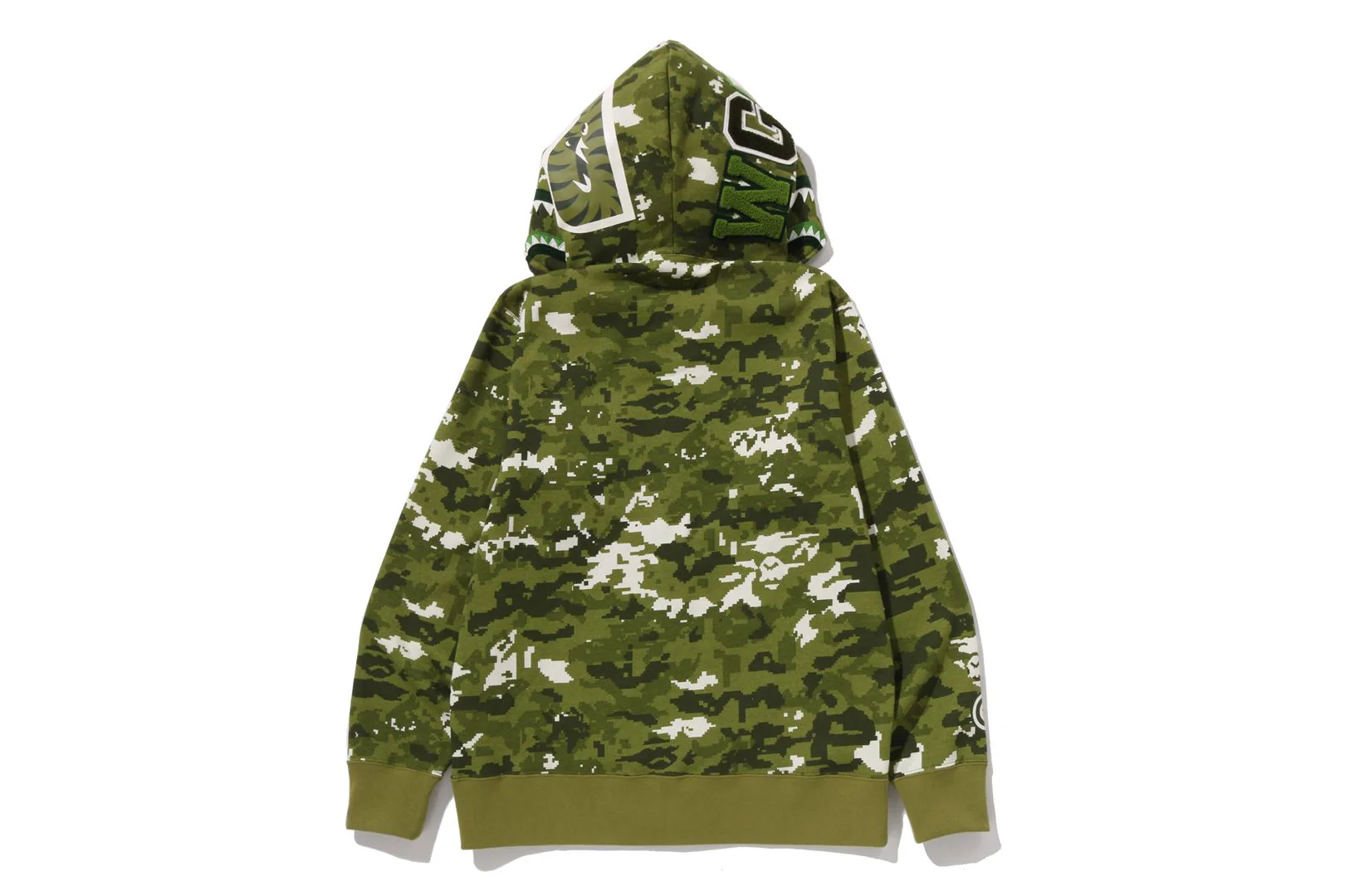 MULTI PIXEL CAMO SHARK REGULAR FIT FULL ZIP HOODIE - Image 3