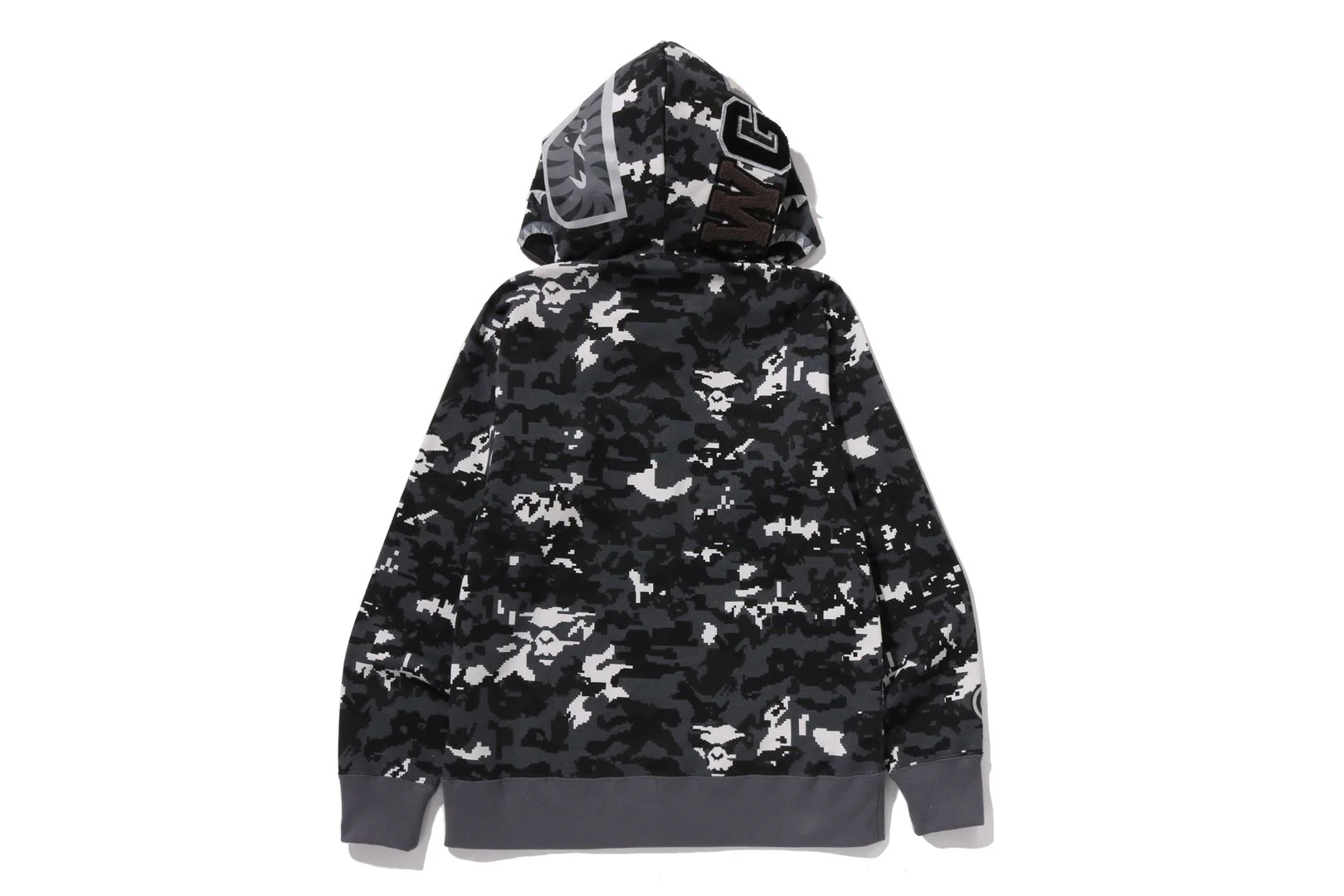 MULTI PIXEL CAMO SHARK REGULAR FIT FULL ZIP HOODIE - Image 6