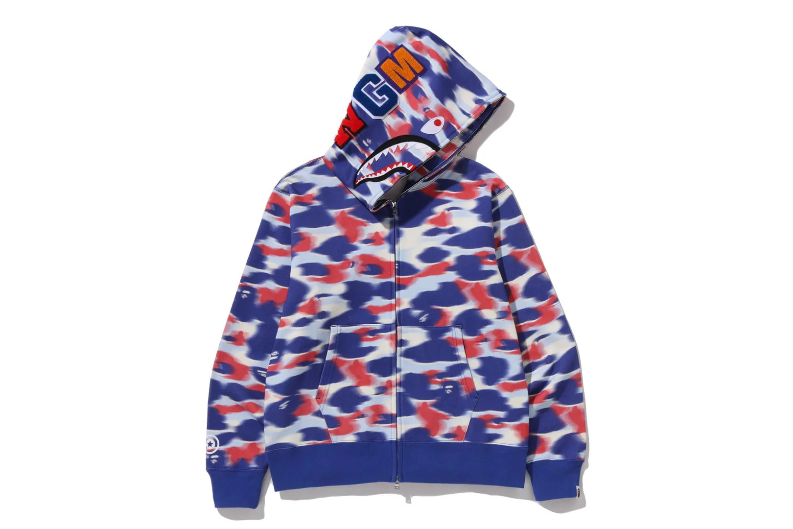 SCREEN CAMO SHARK FULL ZIP HOODIE - Image 4