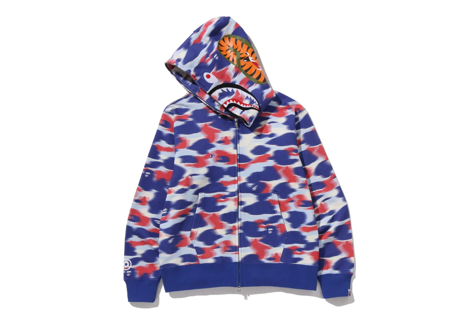 SCREEN CAMO SHARK FULL ZIP HOODIE - Image 5