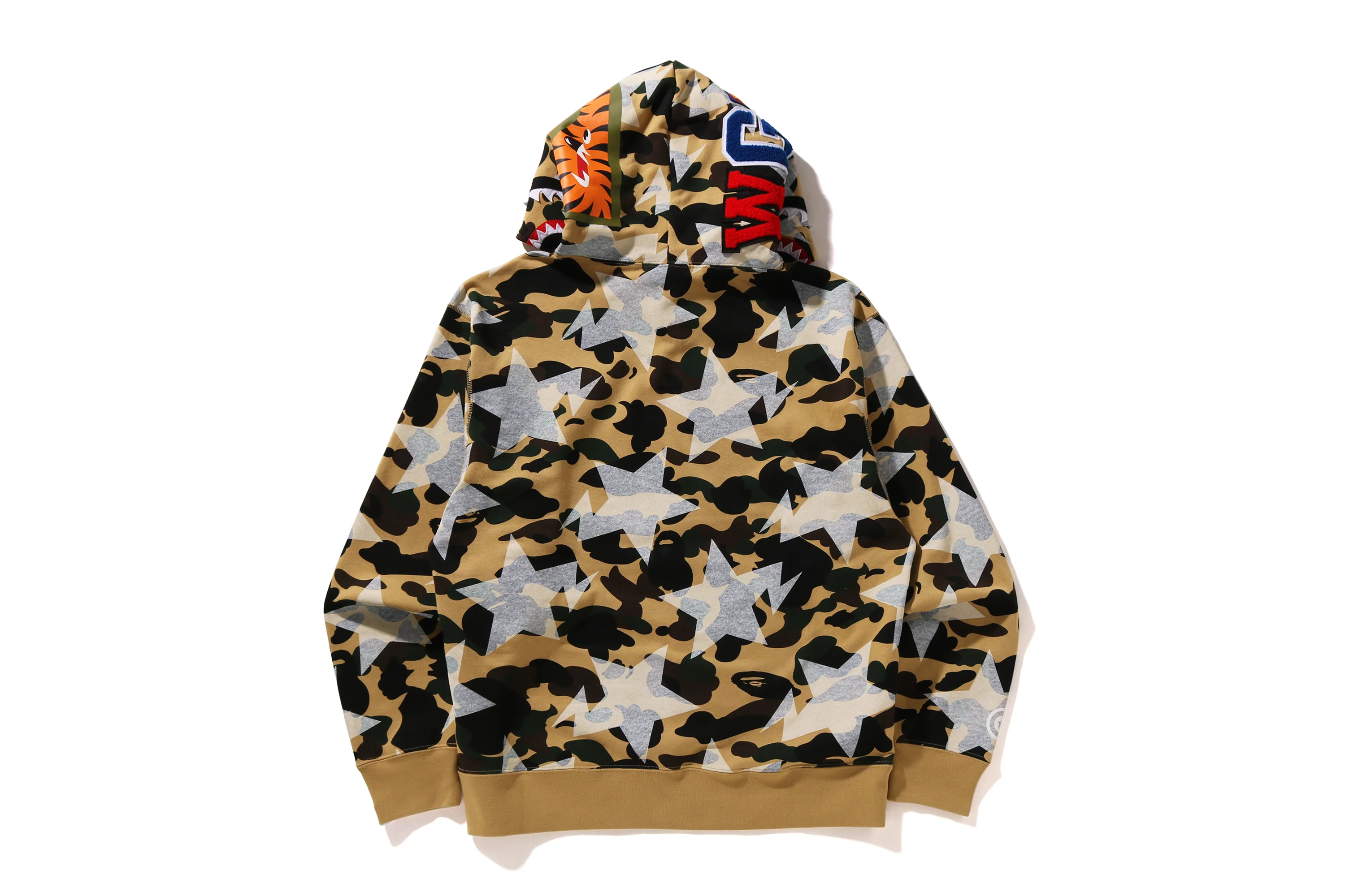 STA OVER PRINT 1ST CAMO SHARK CROPPED FIT PULLOVER HOODIE - Image 6