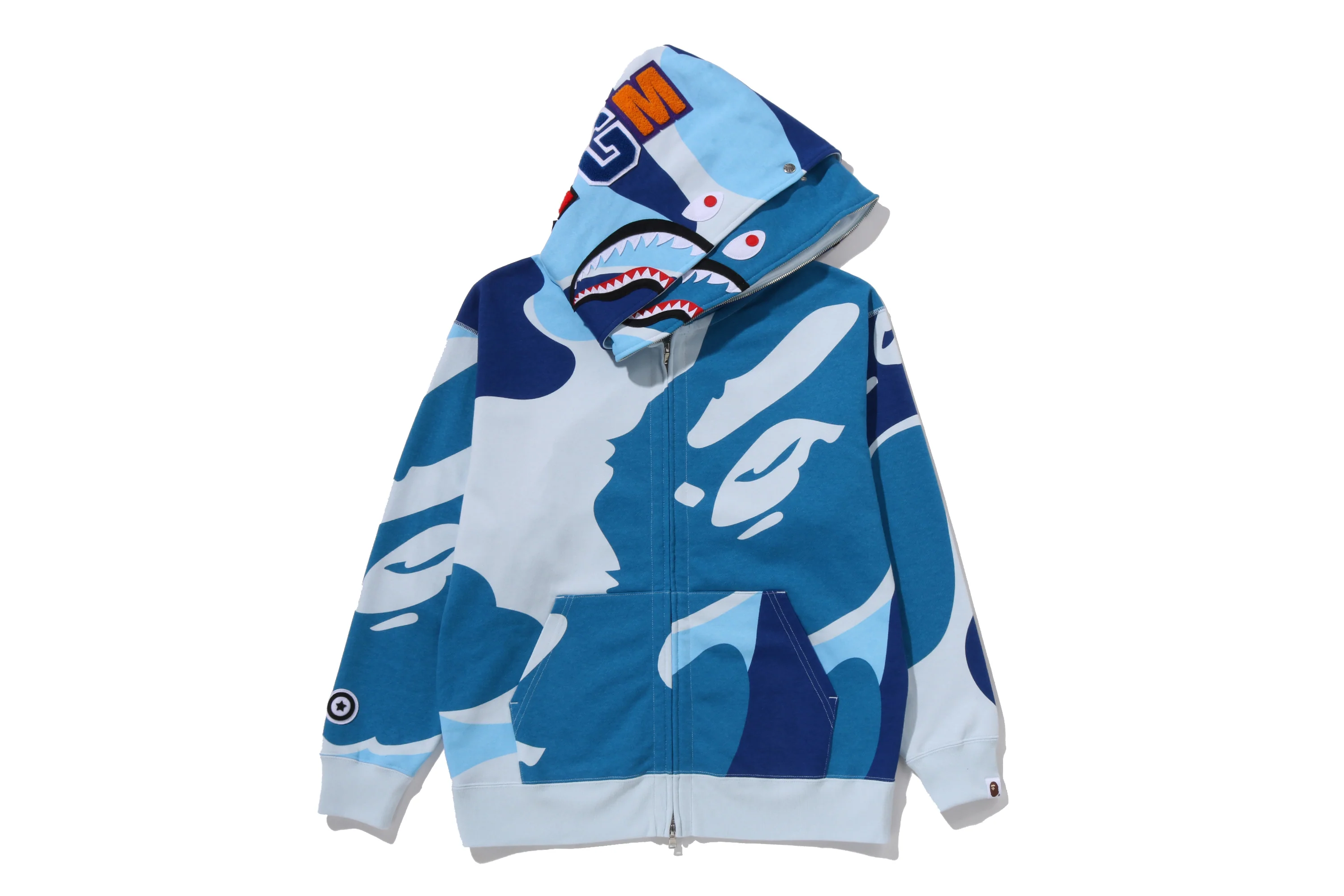 MEGA ABC CAMO DOUBLE SHARK RELAXED FIT FULL ZIP HOODIE - Image 2