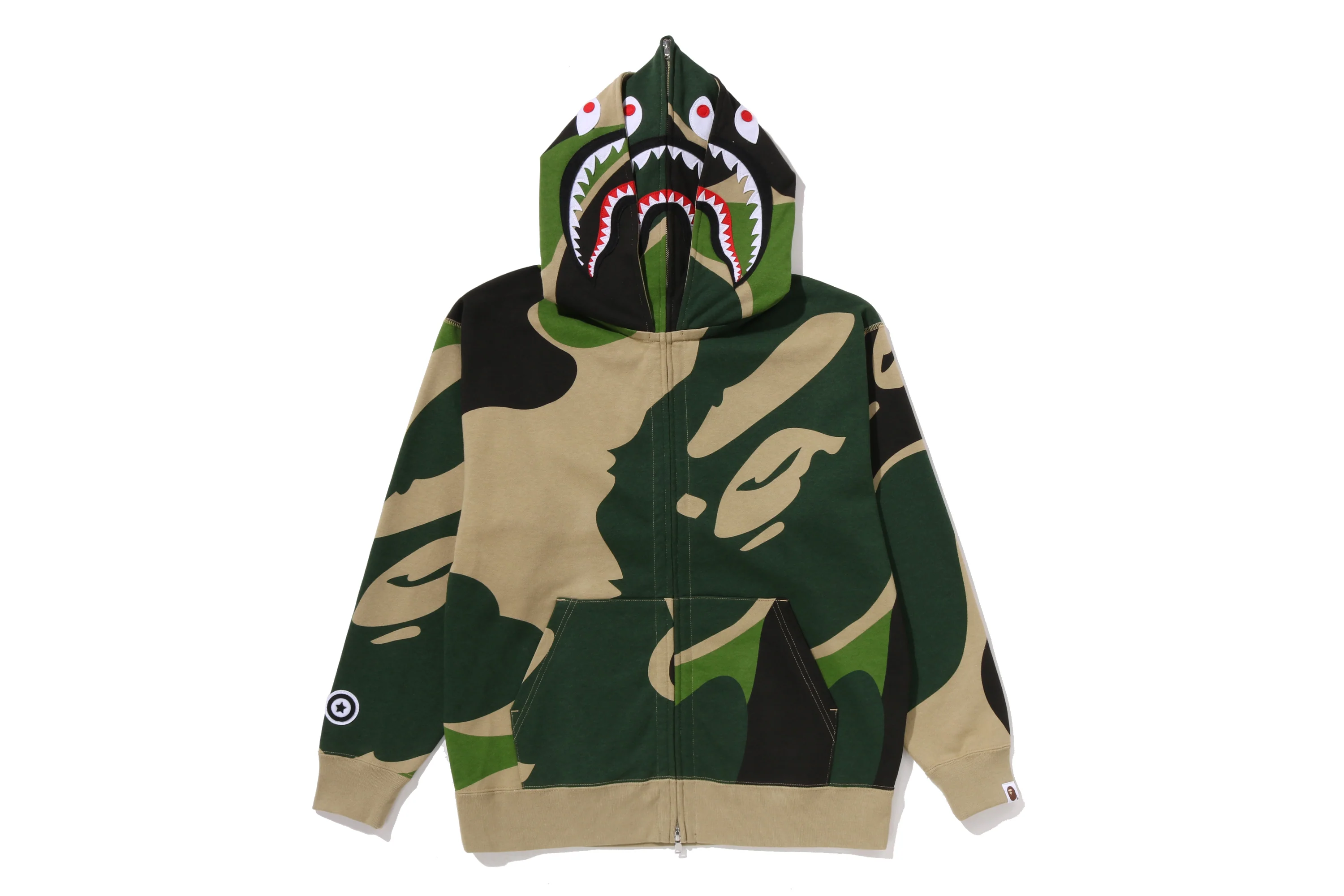 MEGA ABC CAMO DOUBLE SHARK RELAXED FIT FULL ZIP HOODIE - Image 6