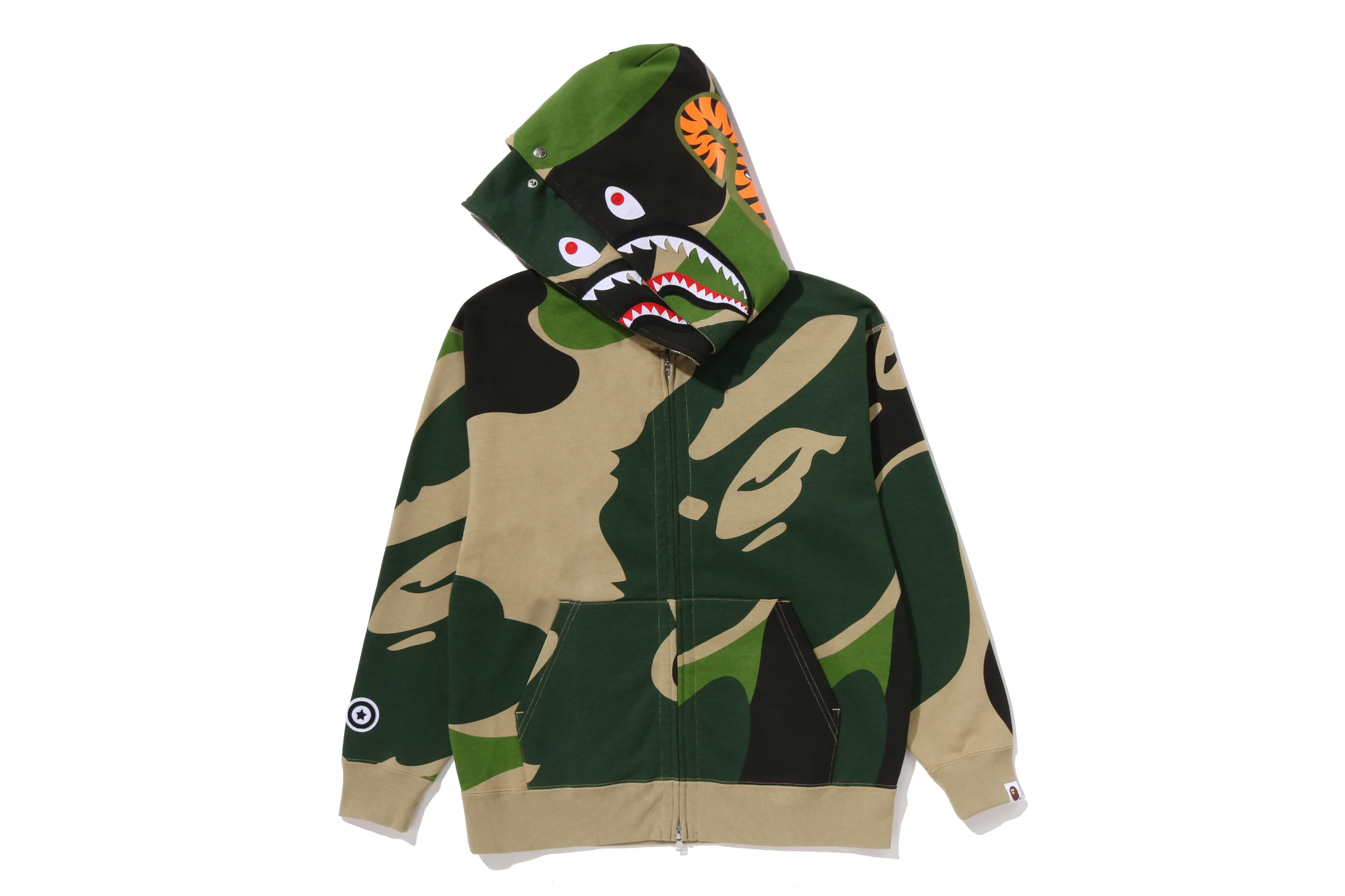 MEGA ABC CAMO DOUBLE SHARK RELAXED FIT FULL ZIP HOODIE - Image 8
