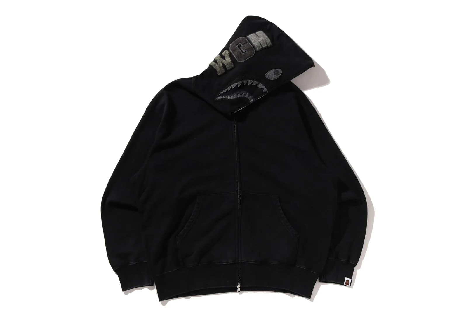 GARMENT DYE SHARK RELAXED FIT FULL ZIP HOODIE