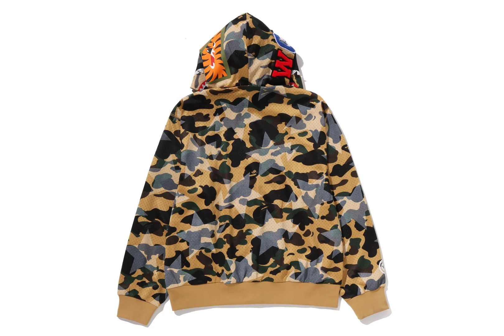 STA OVER PRINT 1ST CAMO MESH SHARK CROPPED FIT FULL ZIP HOODIE - Image 7