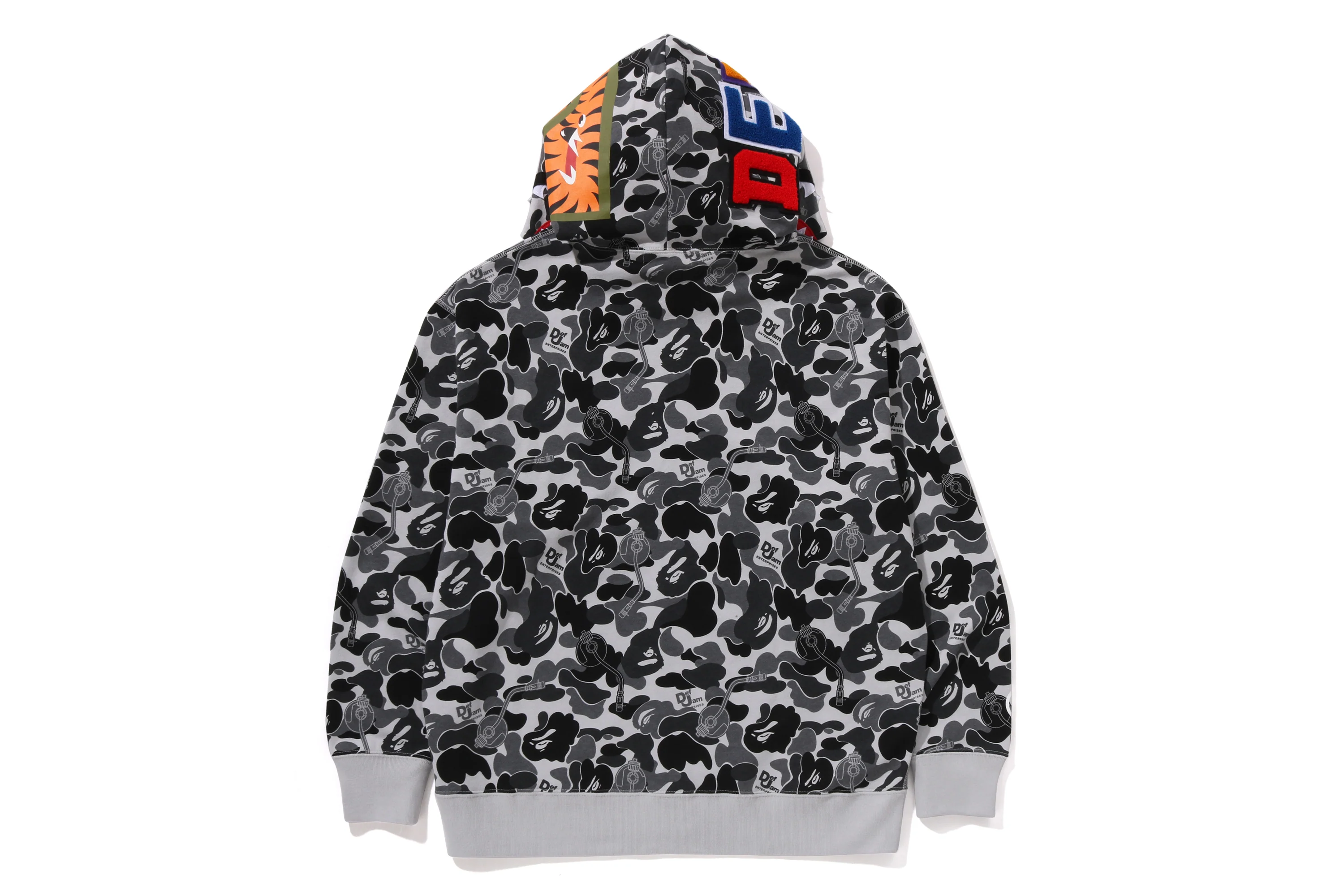 BAPE X DEF JAM CAMO SHARK RELAXED FIT FULL ZIP HOODIE - Image 3