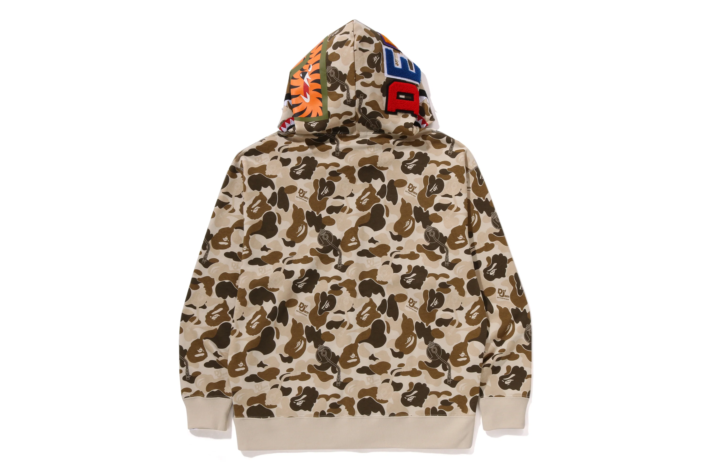 BAPE X DEF JAM CAMO SHARK RELAXED FIT FULL ZIP HOODIE - Image 7
