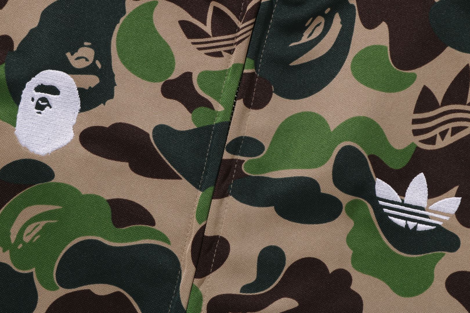 BAPE X ADIDAS RELAXED FIT TRACK CAMO SHARK FULL ZIP HOODIE - Image 4
