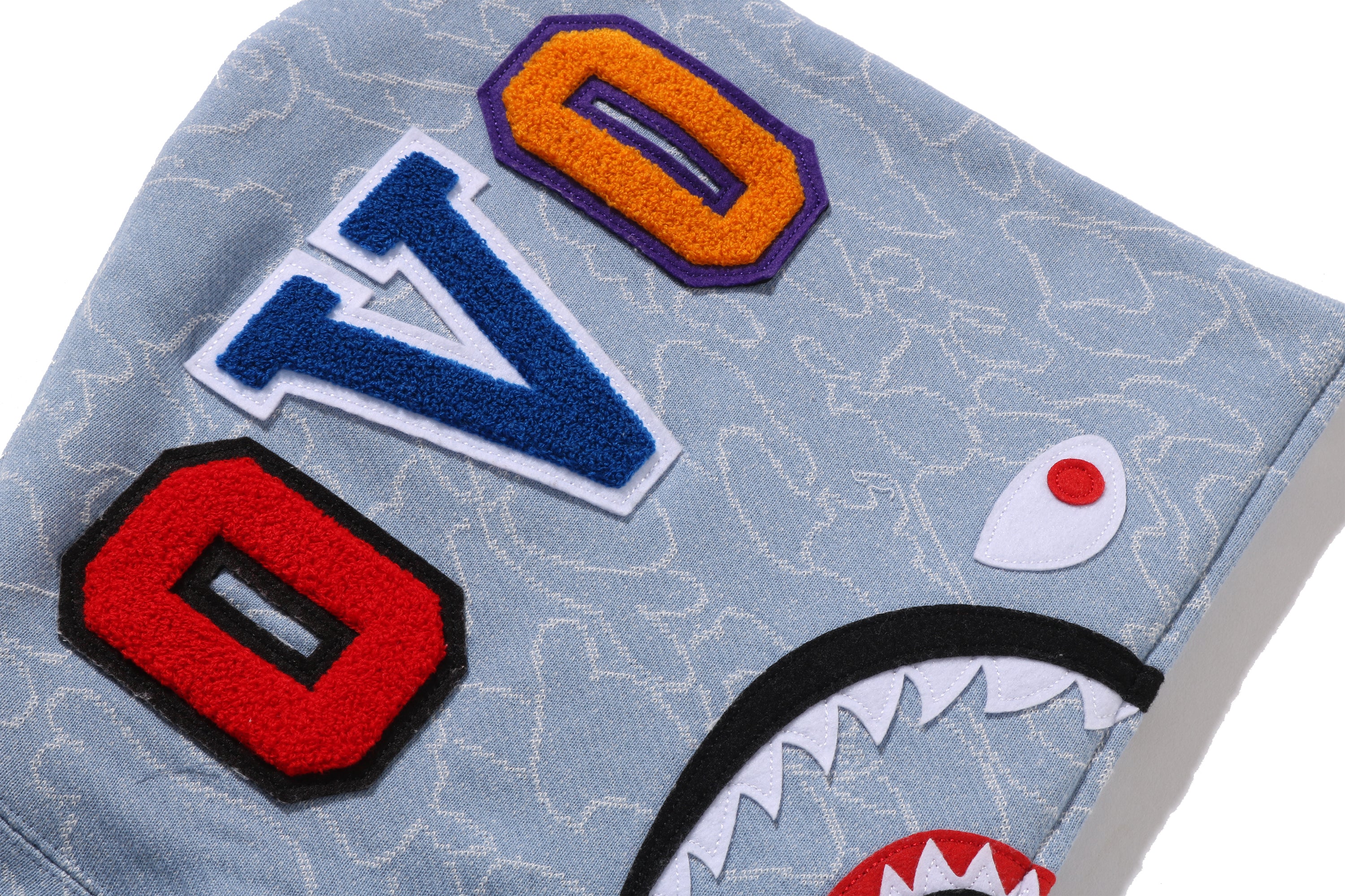 BAPE X OVO NEON 1ST CAMO JACQUARD SHARK FULL ZIP HOODIE - Image 4