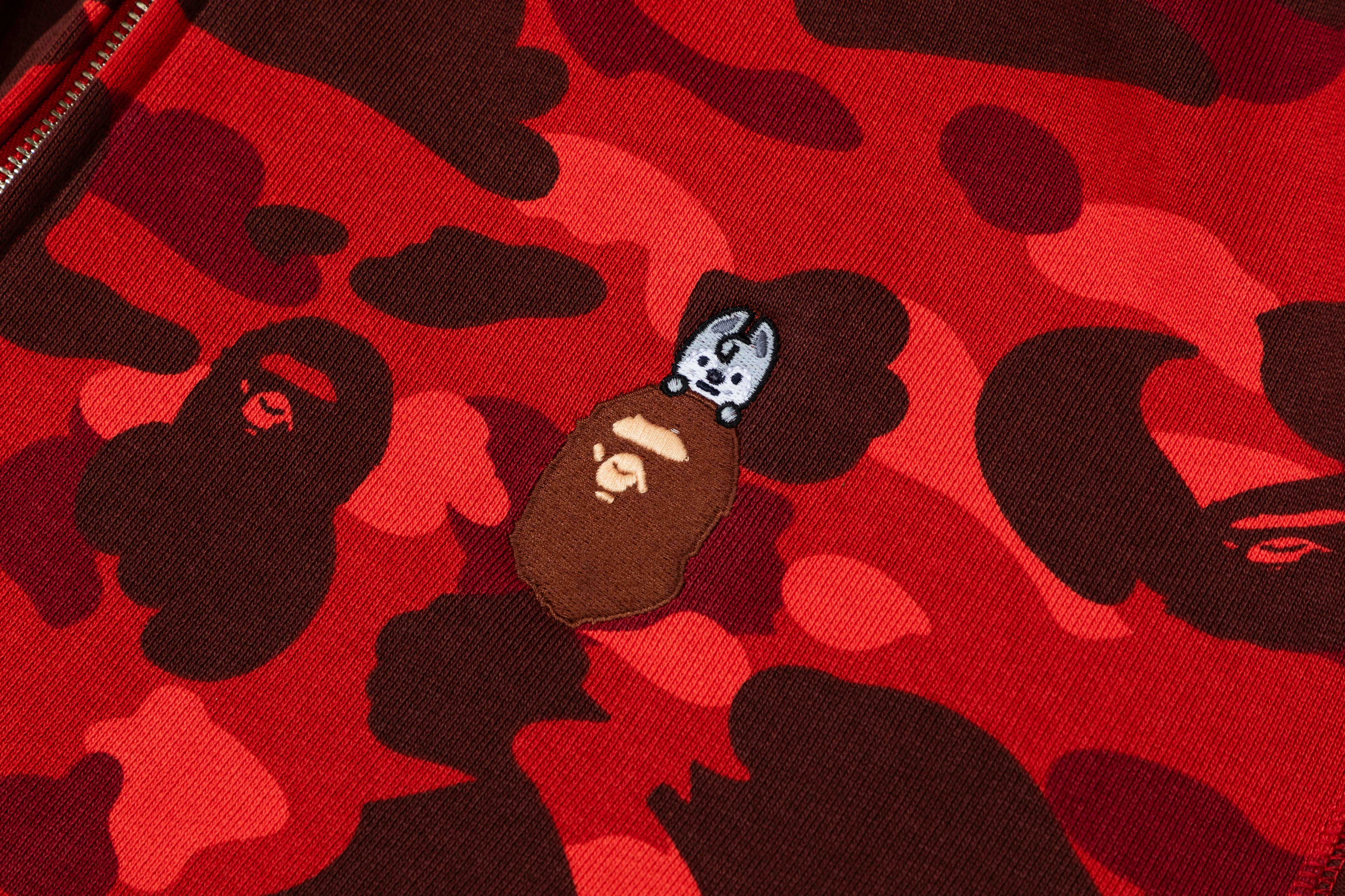 BAPE X STRAY KIDS CAMO SHARK RELAXED FIT FULL ZIP HOODIE - Image 6