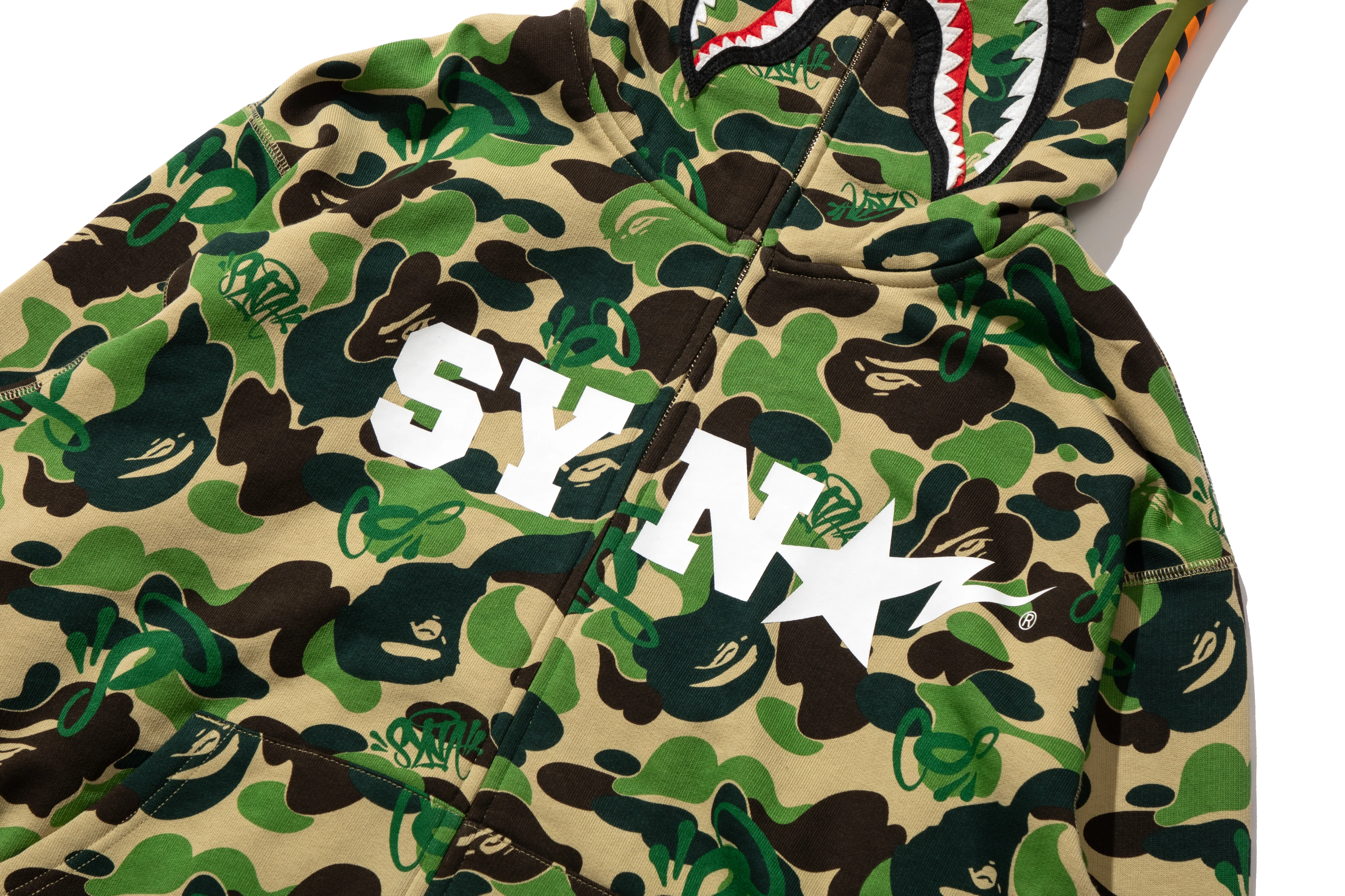 BAPE X SPOTIFY BY CENTRAL CEE CAMO SHARK FULL ZIP HOODIE - Image 12