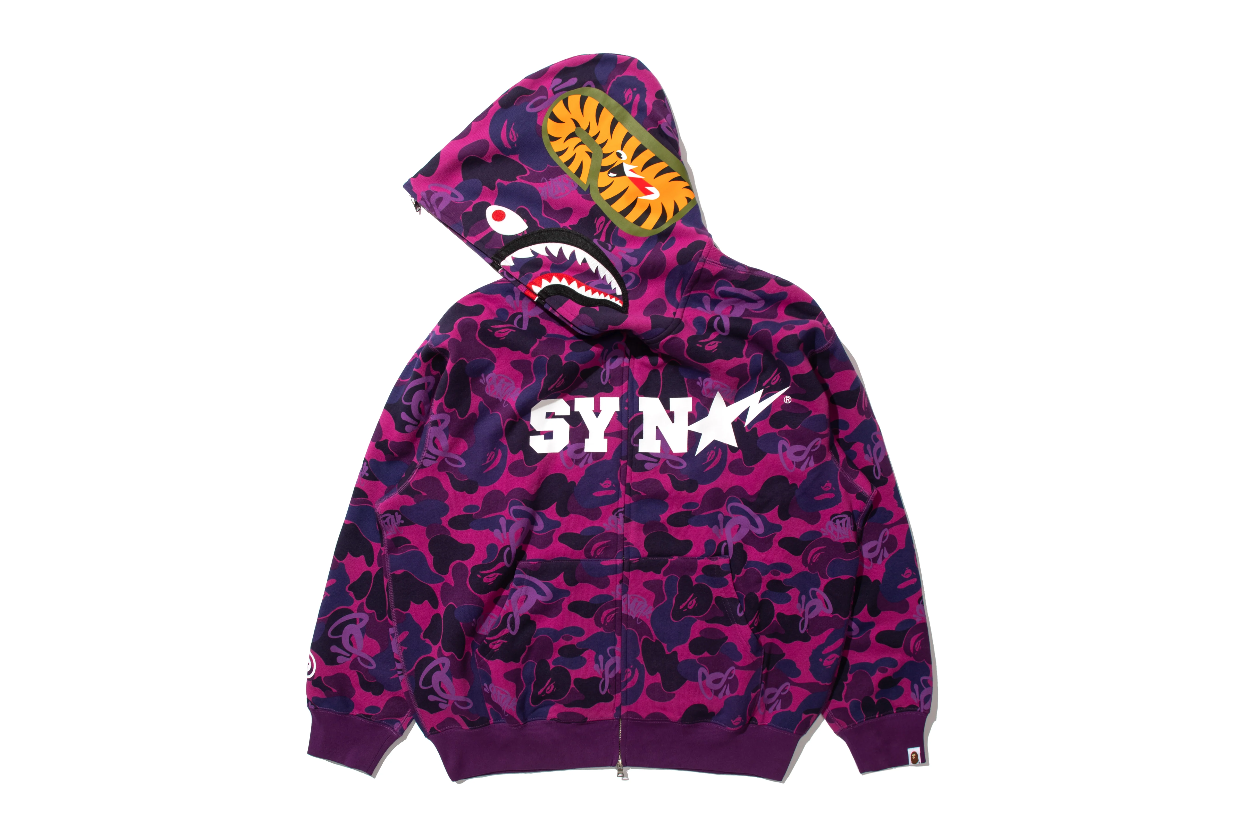 BAPE X SPOTIFY BY CENTRAL CEE CAMO SHARK FULL ZIP HOODIE - Image 3