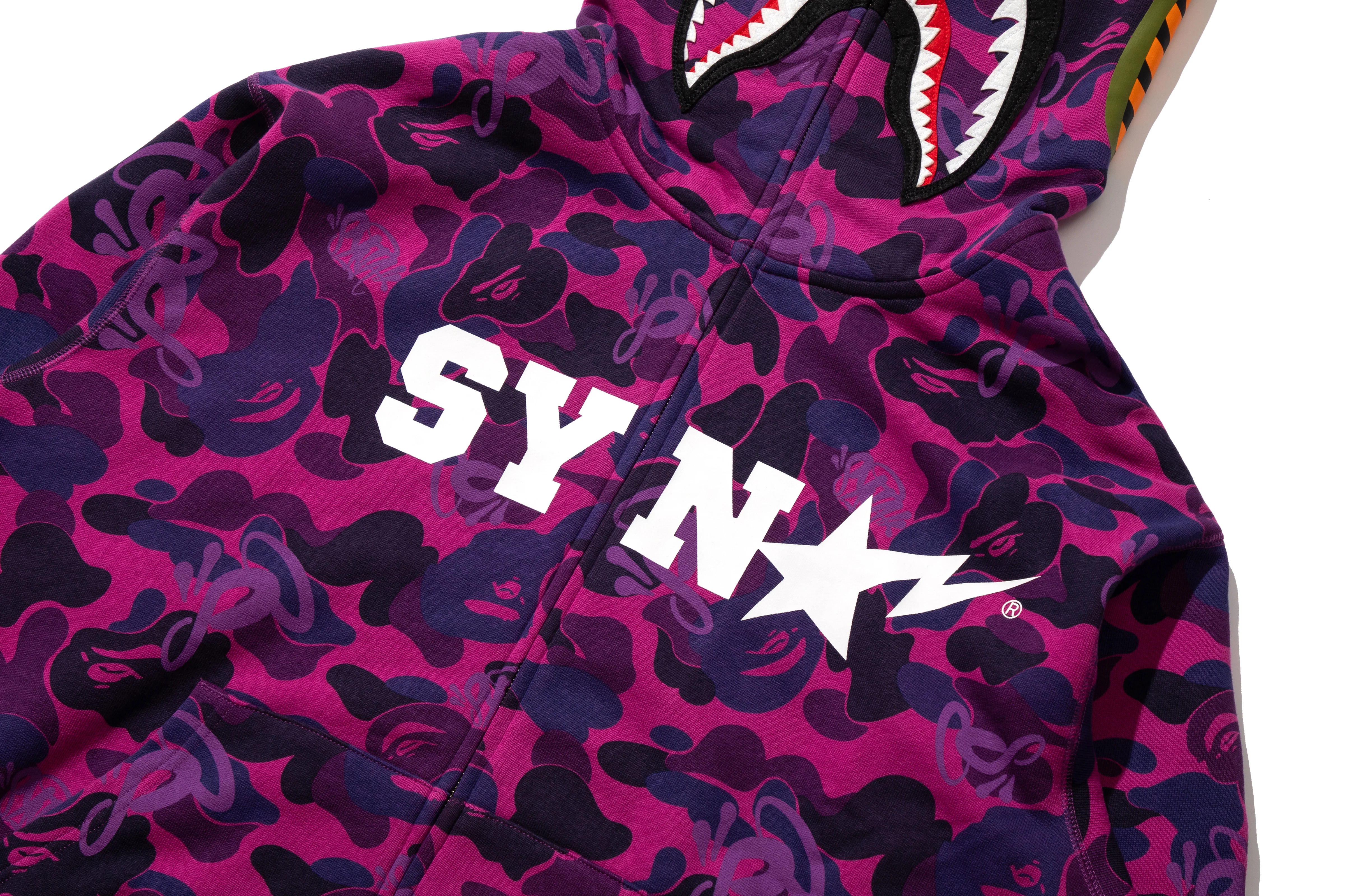 BAPE X SPOTIFY BY CENTRAL CEE CAMO SHARK FULL ZIP HOODIE - Image 5