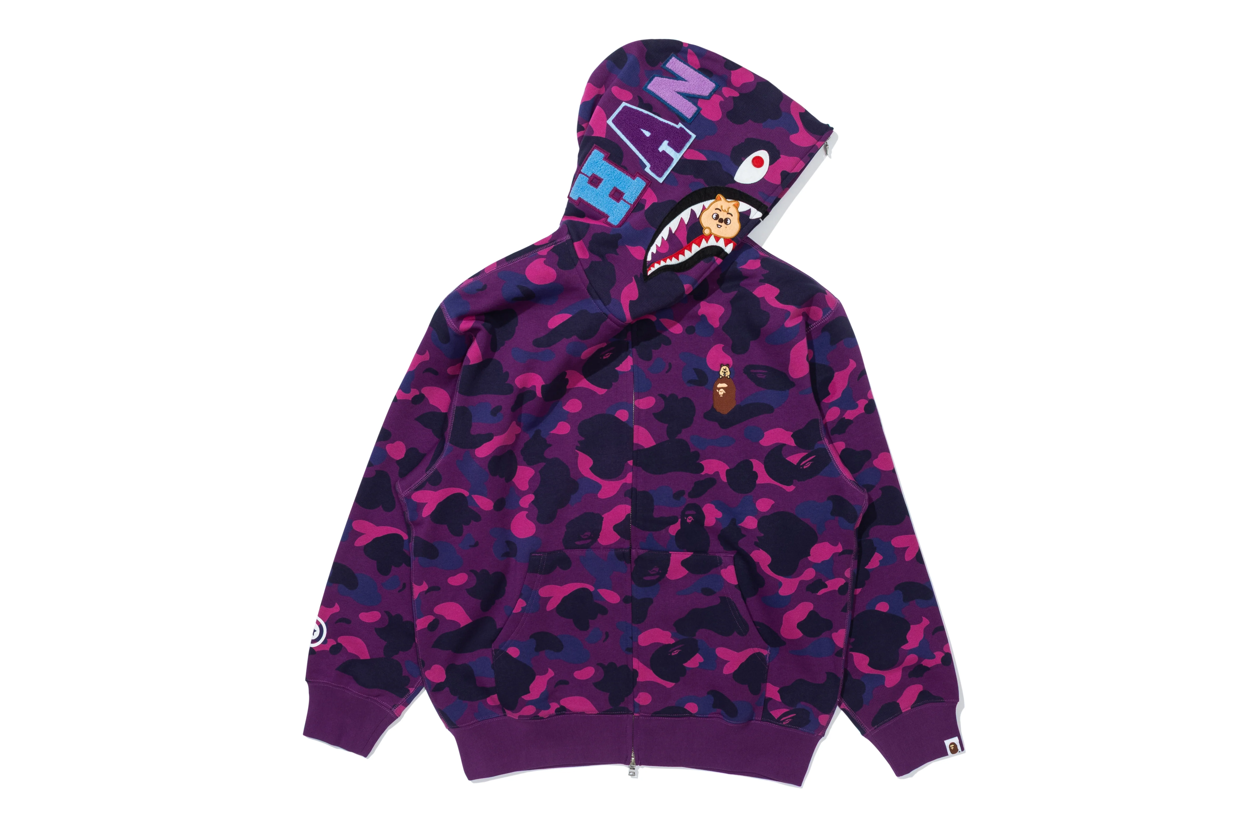 BAPE X STRAY KIDS HAN QUOKKA SHARK FULL ZIP HOODIE - Image 2
