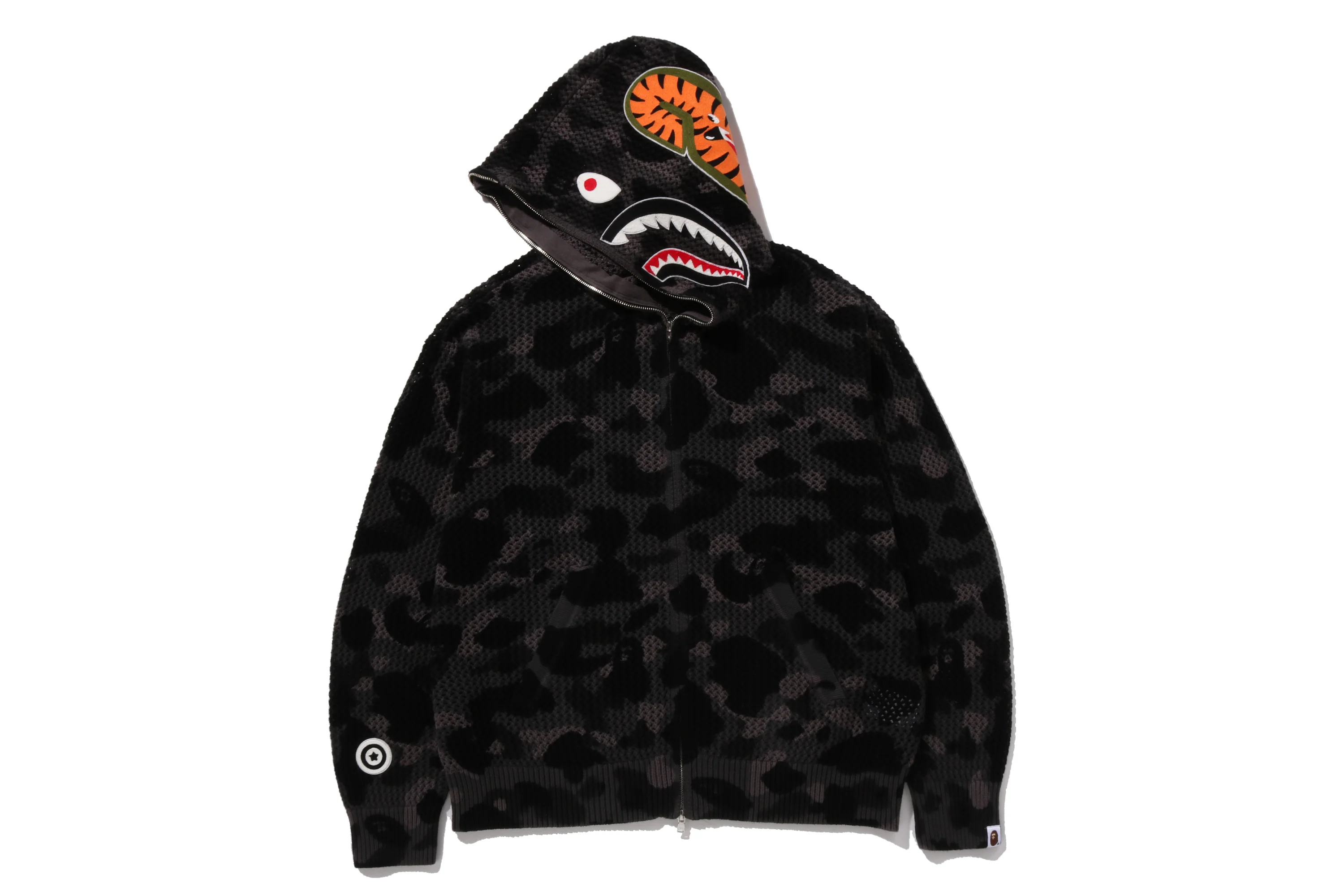 COLOR CAMO CROCHET  RELAXED FULL ZIP HOODIE - Image 14