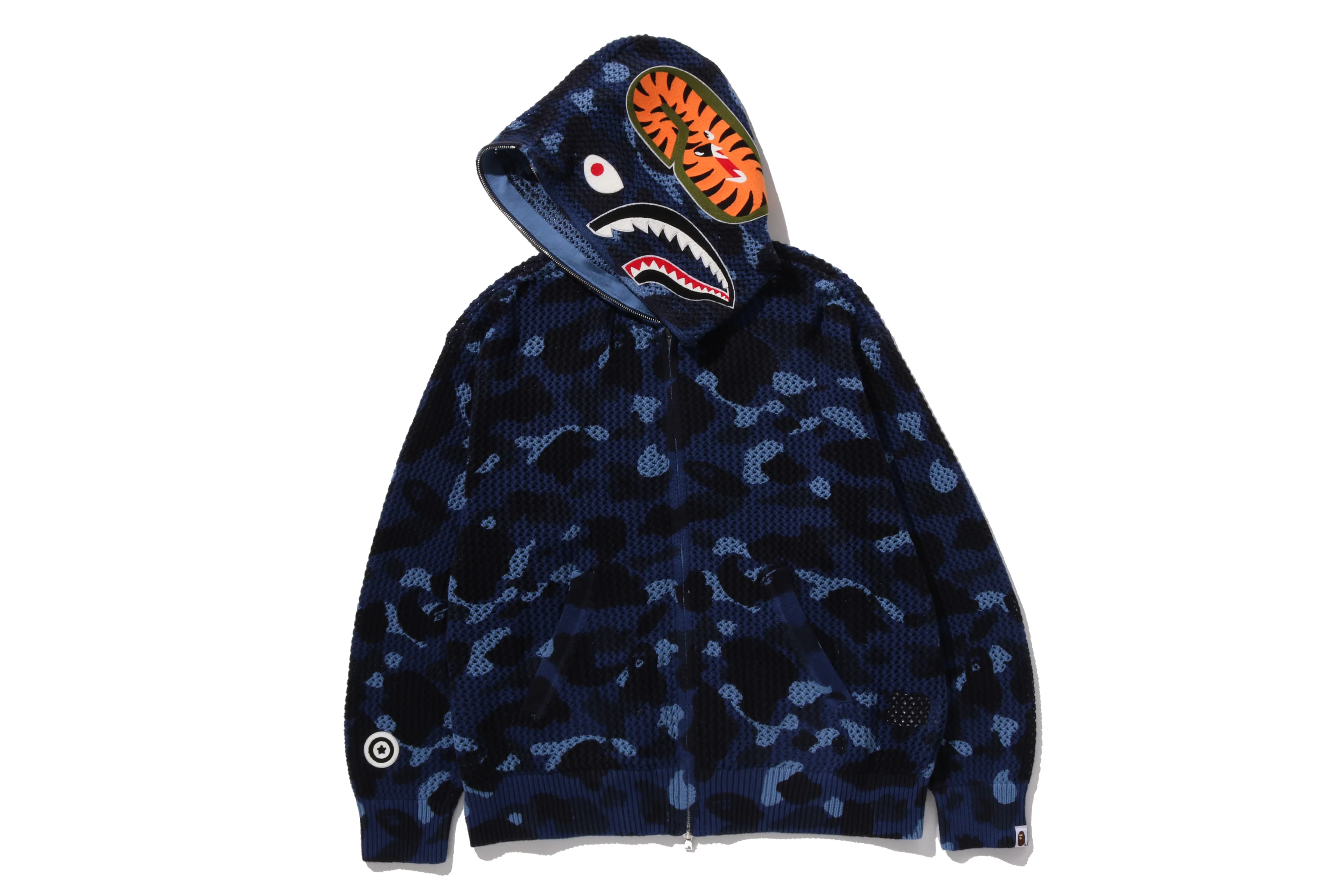 COLOR CAMO CROCHET  RELAXED FULL ZIP HOODIE - Image 2