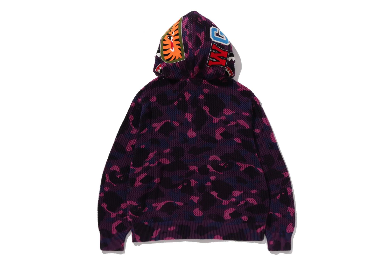 COLOR CAMO CROCHET  RELAXED FULL ZIP HOODIE - Image 9