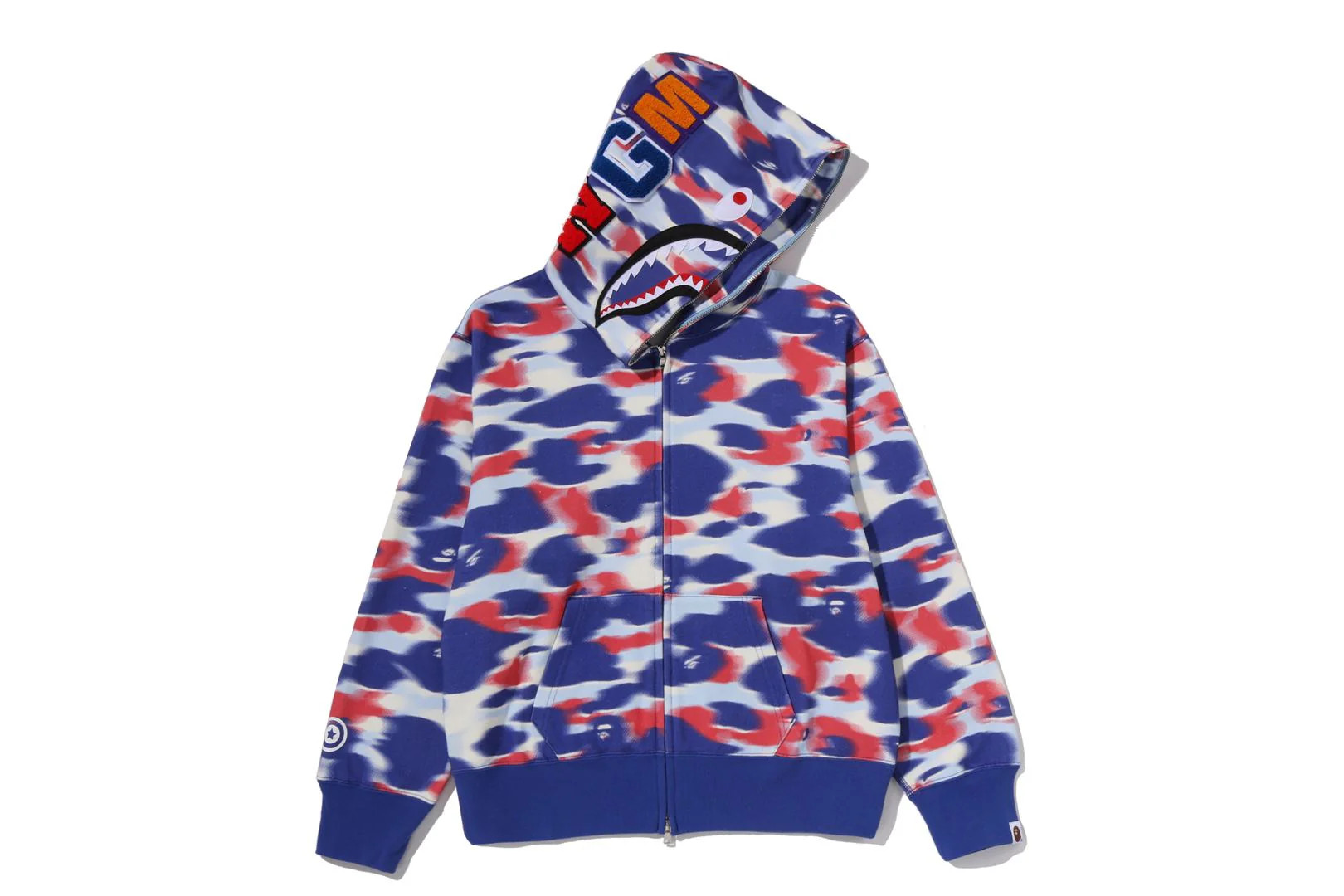 SCREEN CAMO SHARK FULL ZIP HOODIE - Image 4
