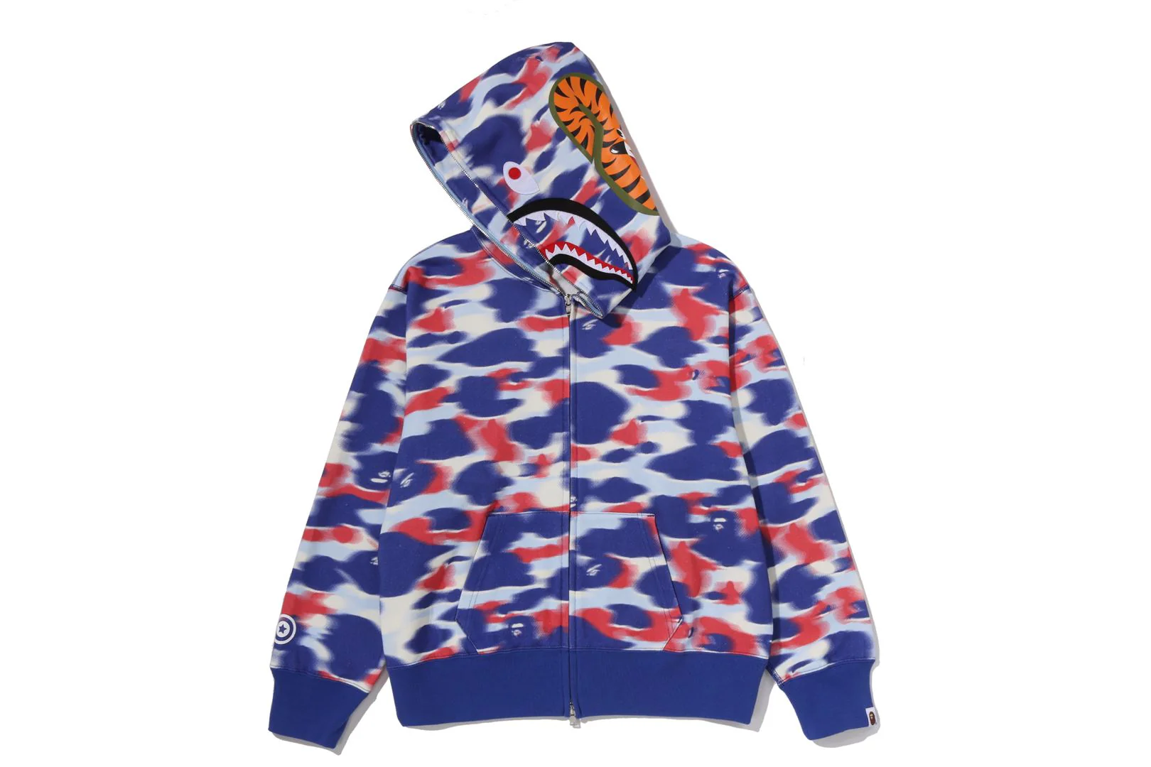 SCREEN CAMO SHARK FULL ZIP HOODIE - Image 5
