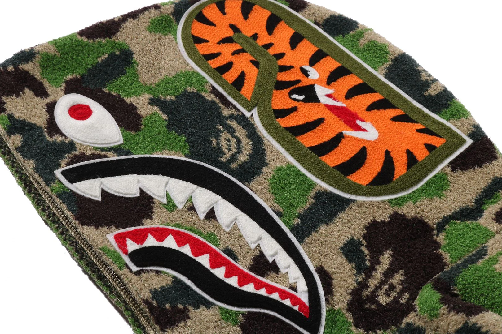 ABC CAMO TOWEL JACQUARD SHARK CROPPED FULL ZIP HOODIE LADIES - Image 11
